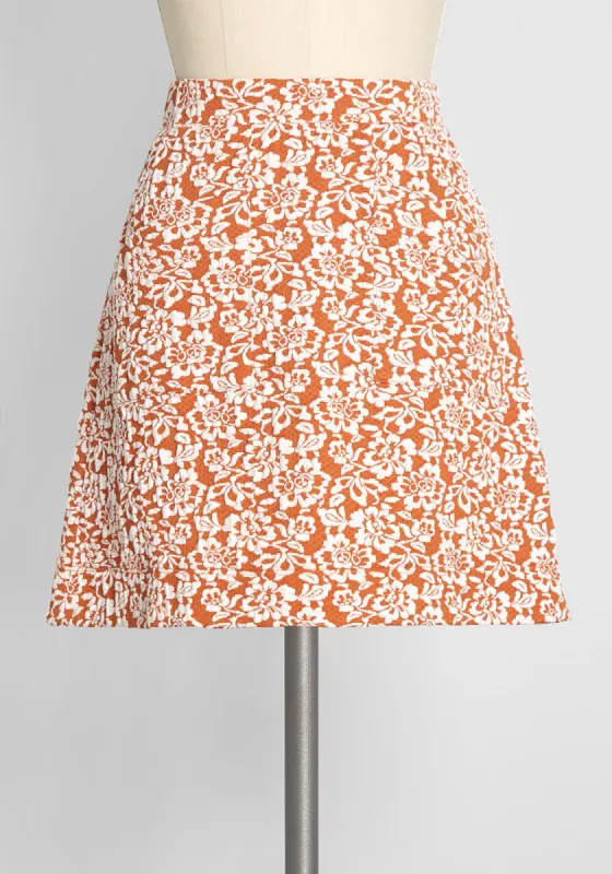 Ready, Rosette, Go! Knit A-Line Skirt sold by Modcloth