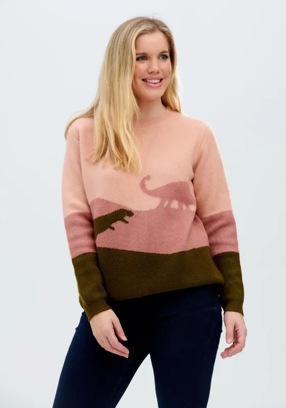 Dinos At Dusk Sweater sold by Modcloth