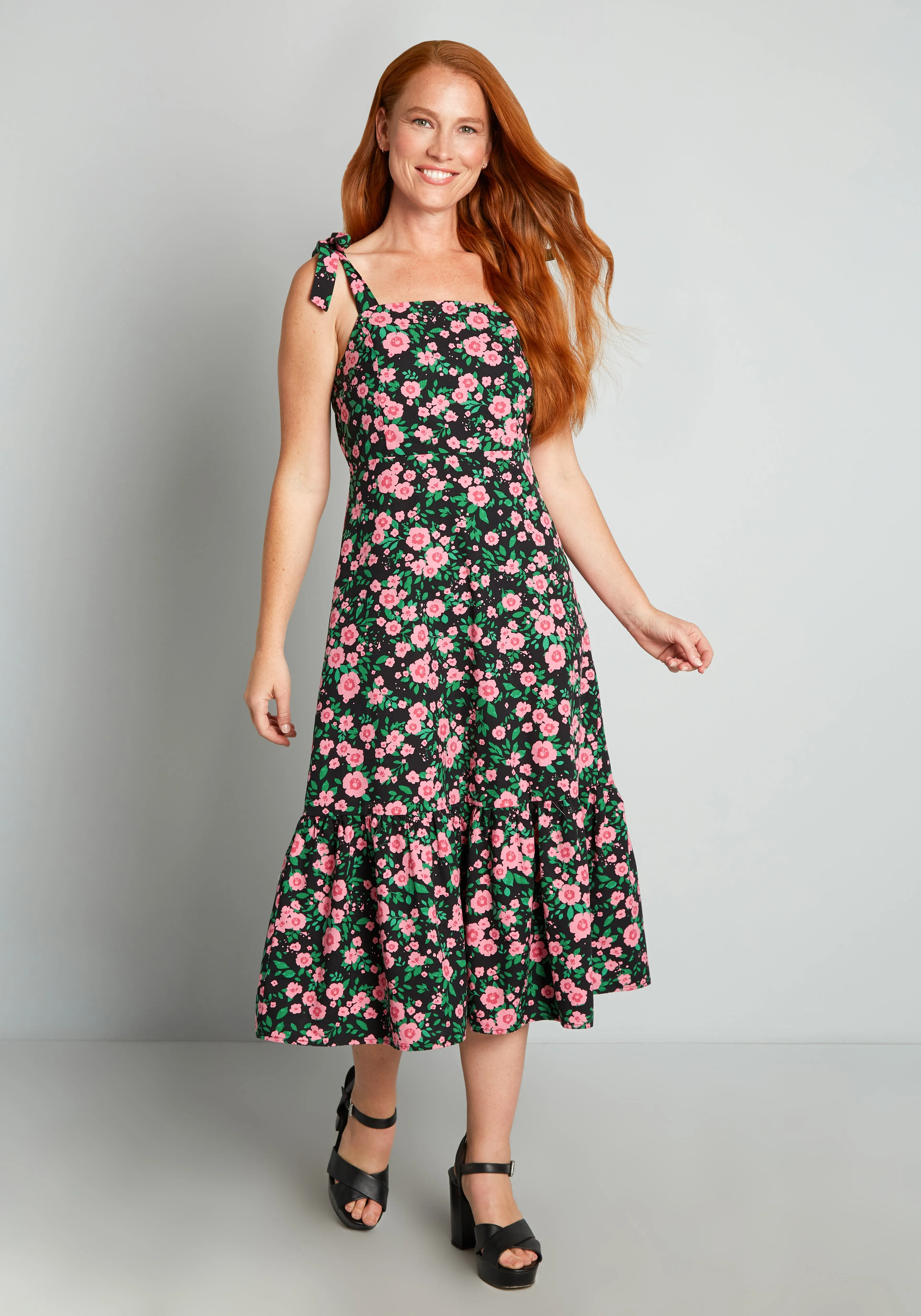 Ka-Bloom! Midi Dress sold by Modcloth