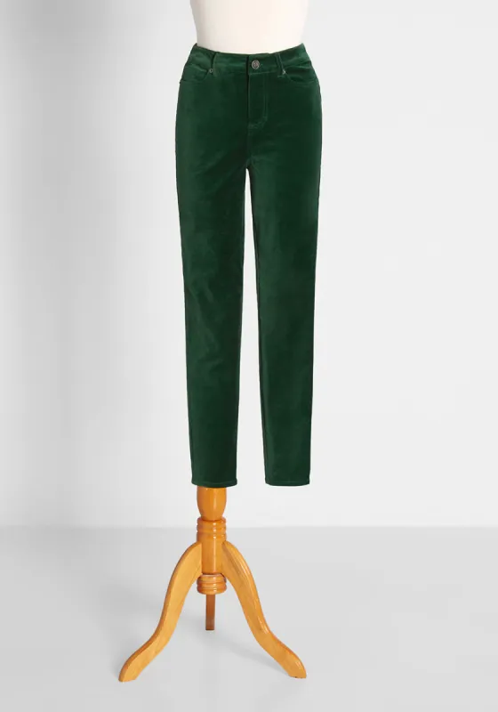 Seasonal Svelte Velvet Skinny Pants sold by Modcloth