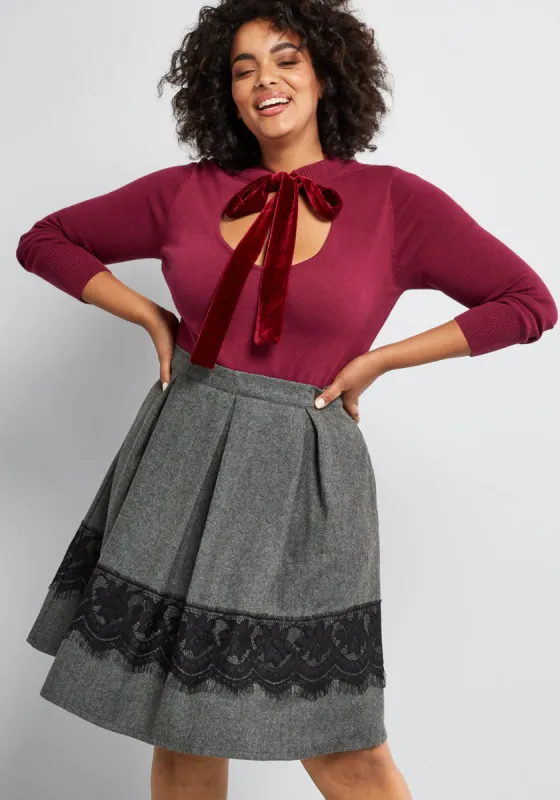 Whirl Record A-Line Skirt sold by Modcloth