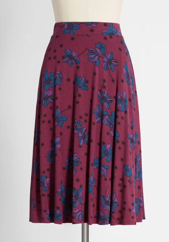 Excellence Attained Knit A-Line Skirt sold by Modcloth