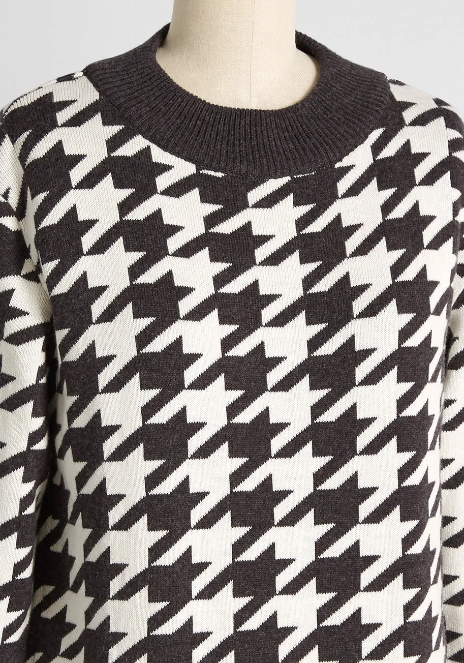 In Houndstooth Heaven Pullover Sweater sold by Modcloth product image thumbnail 3