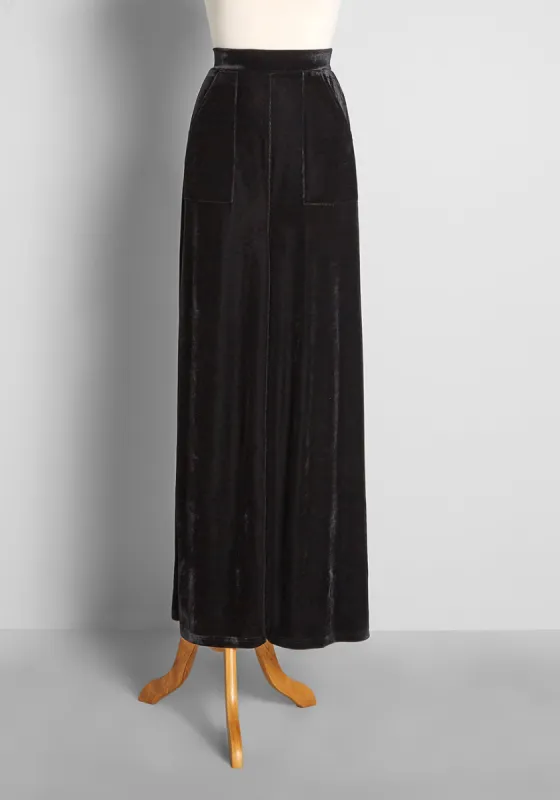 Melt Into Svelte Velvet Wide-Leg Pants sold by Modcloth