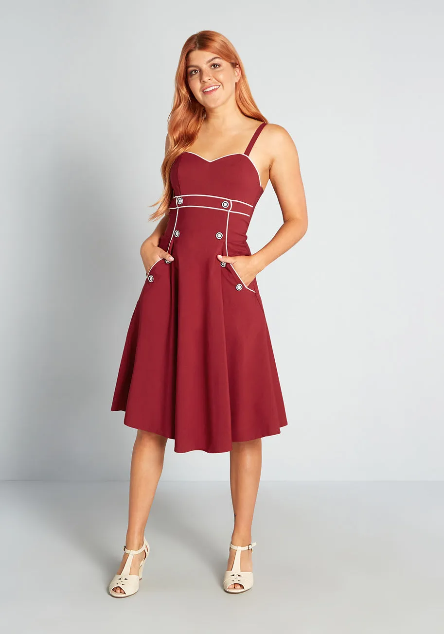 Naut-ical for Nothing Swing Dress sold by Modcloth product image thumbnail 3