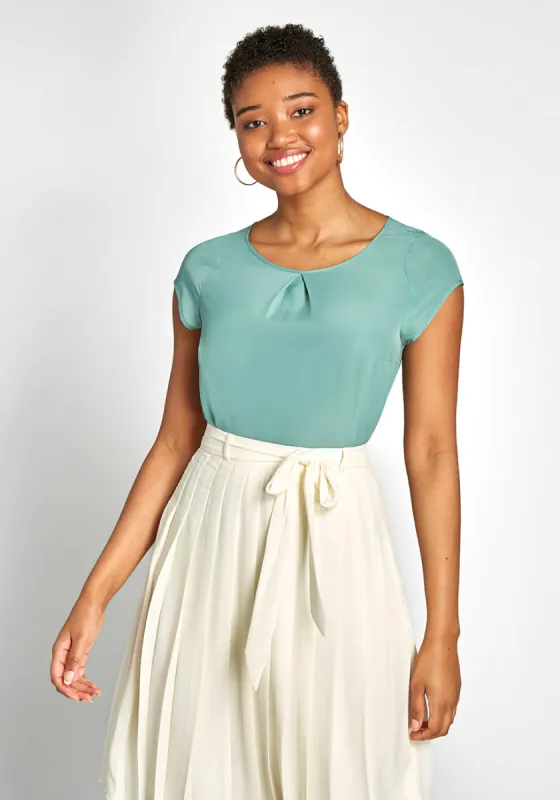 Graceful Expectations Cap Sleeve Blouse sold by Modcloth