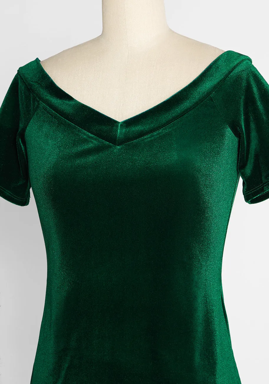 Evergreen Enticement Off-Shoulder Top sold by Modcloth product image thumbnail 3