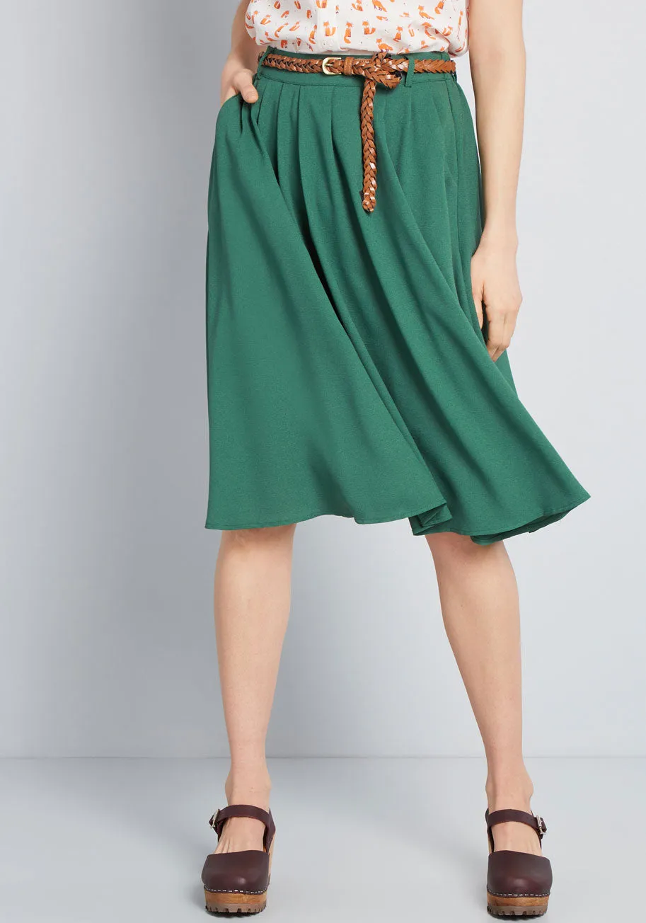 Breathtaking Tiger Lilies Midi Skirt sold by Modcloth