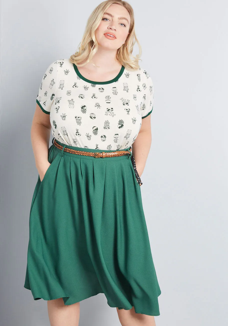 Breathtaking Tiger Lilies Midi Skirt sold by Modcloth product image thumbnail 5