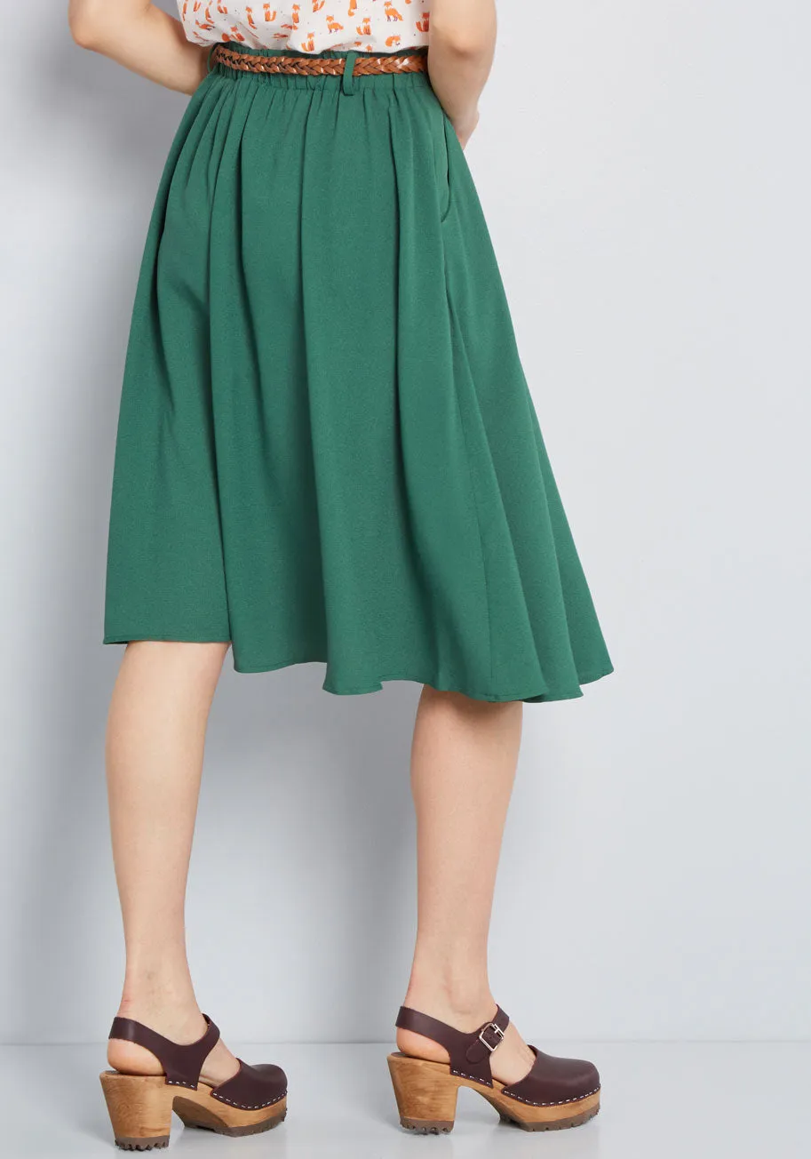 Breathtaking Tiger Lilies Midi Skirt sold by Modcloth product image thumbnail 2