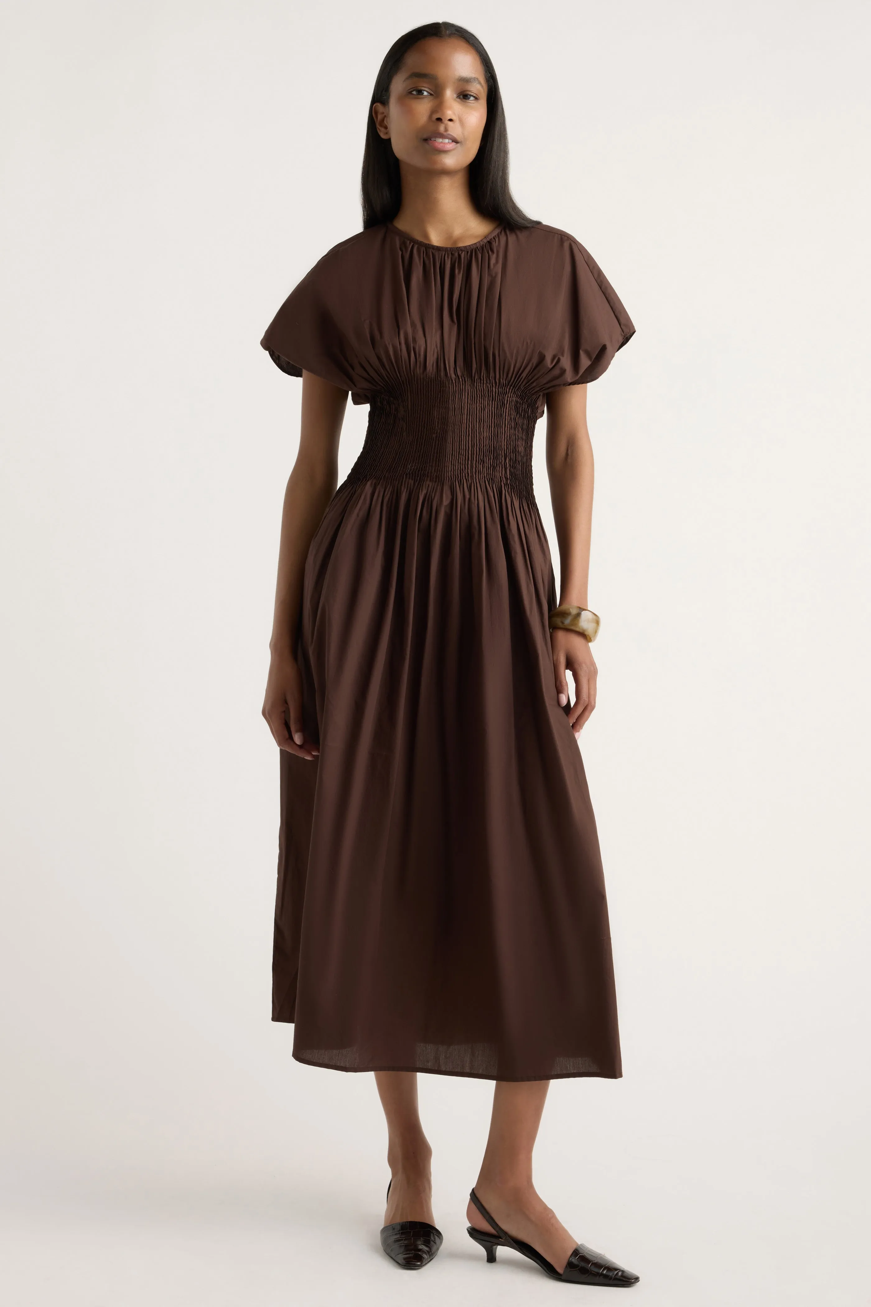 Krys Pleated Crew-Neck Dress sold by Modern Citizen product image thumbnail 4