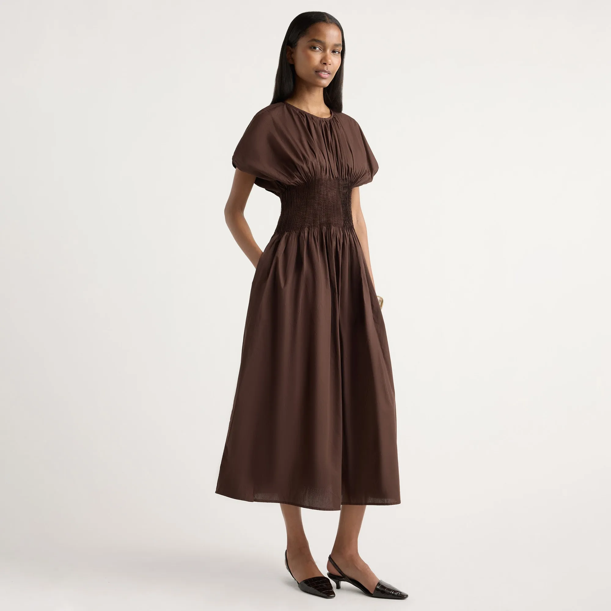 Krys Pleated Crew-Neck Dress sold by Modern Citizen