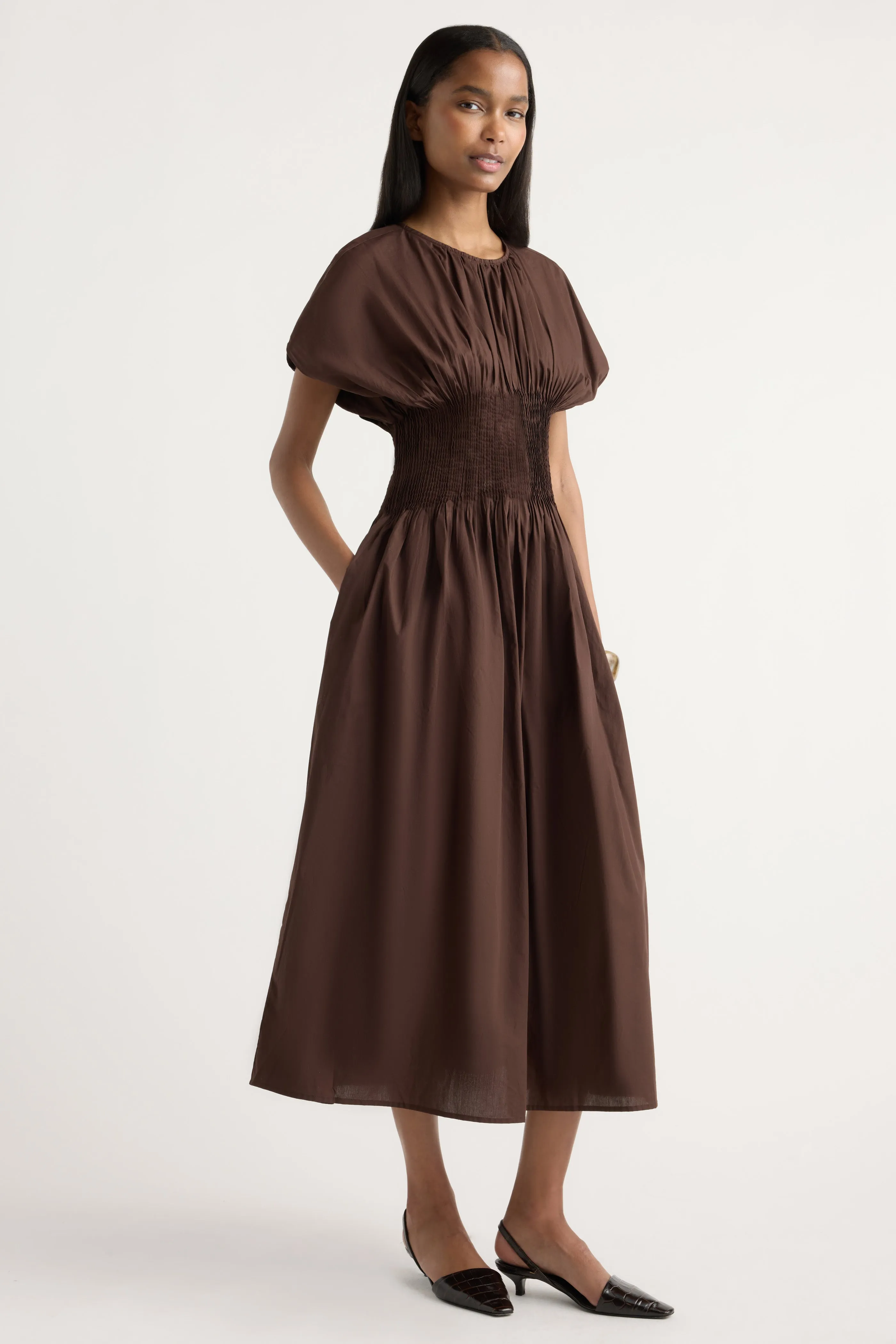 Krys Pleated Crew-Neck Dress sold by Modern Citizen product image thumbnail 2