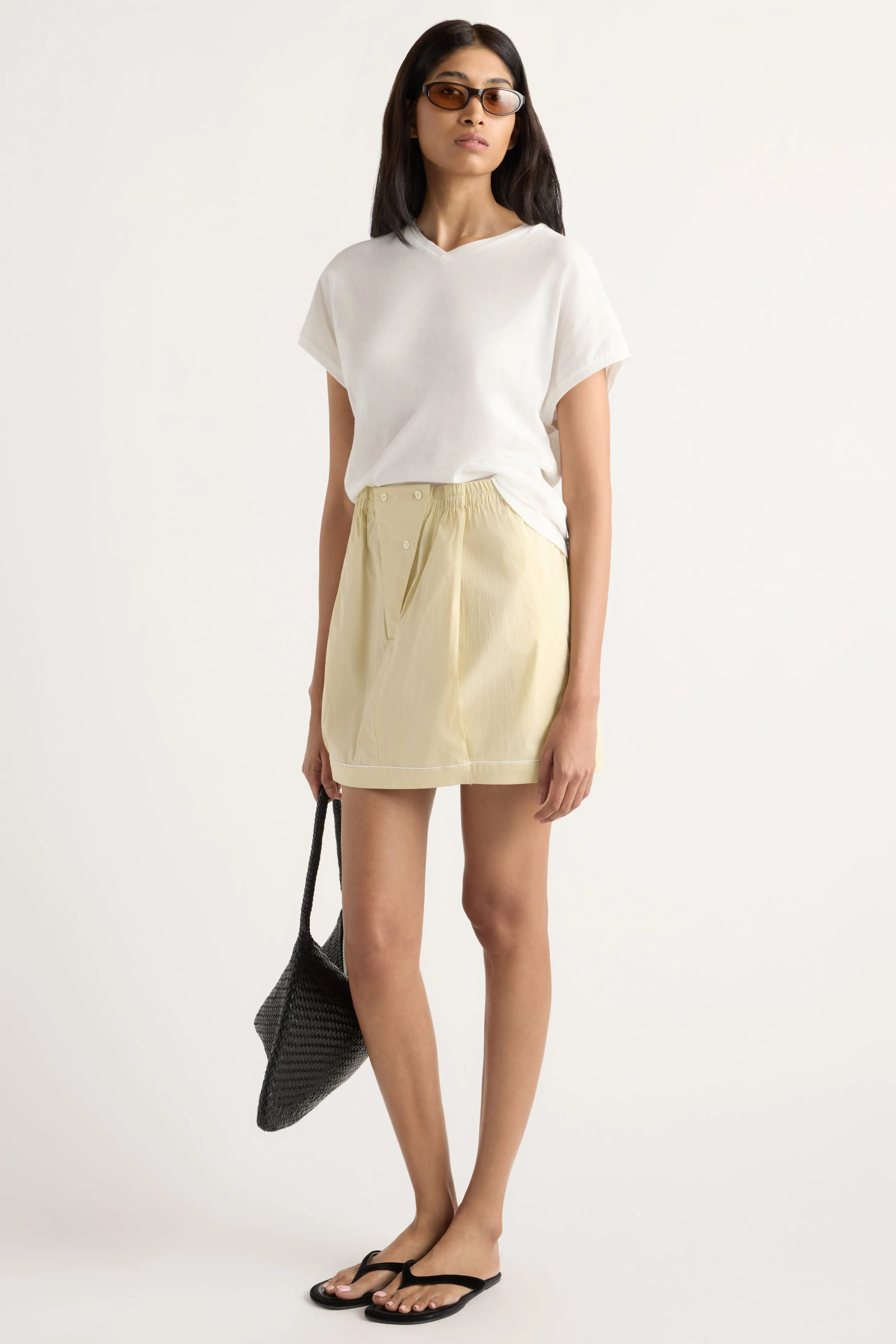 Misha Stretch-Waist Placket Mini Skirt sold by Modern Citizen product image thumbnail 5
