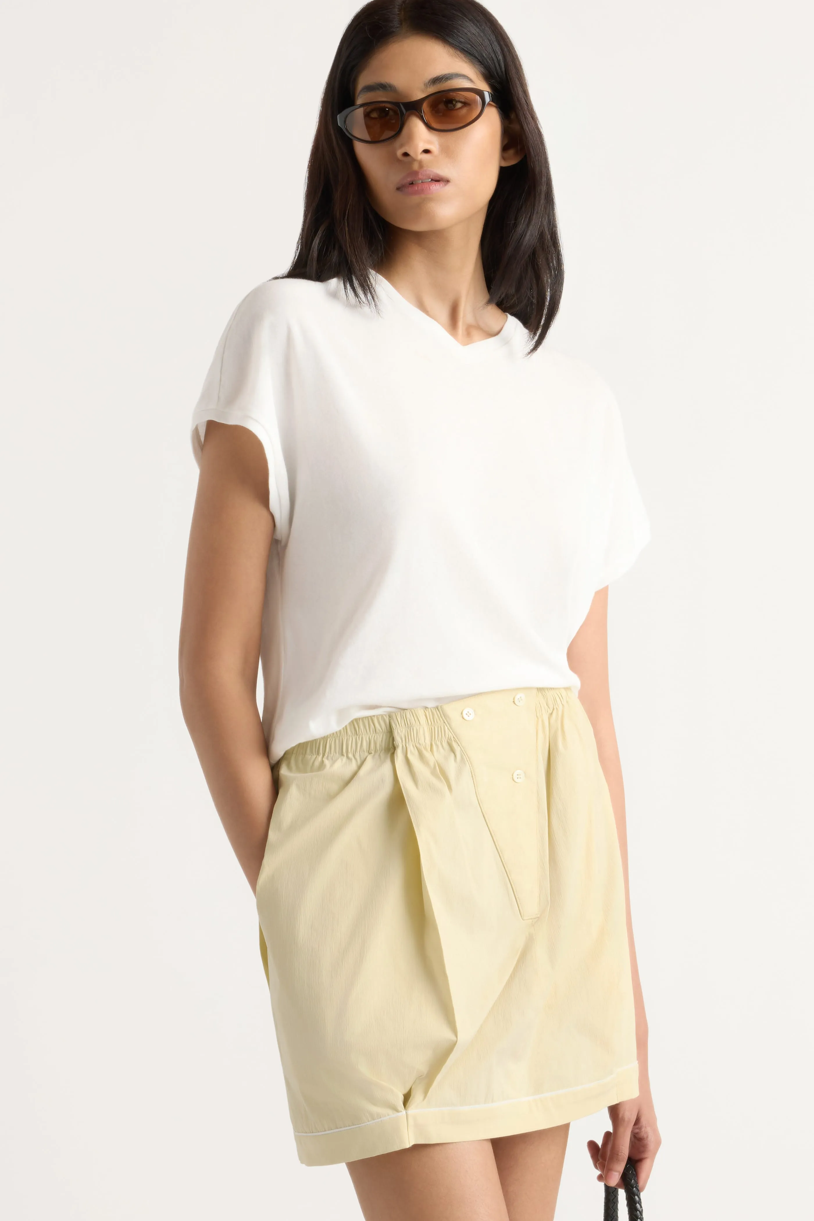 Misha Stretch-Waist Placket Mini Skirt sold by Modern Citizen product image thumbnail 3