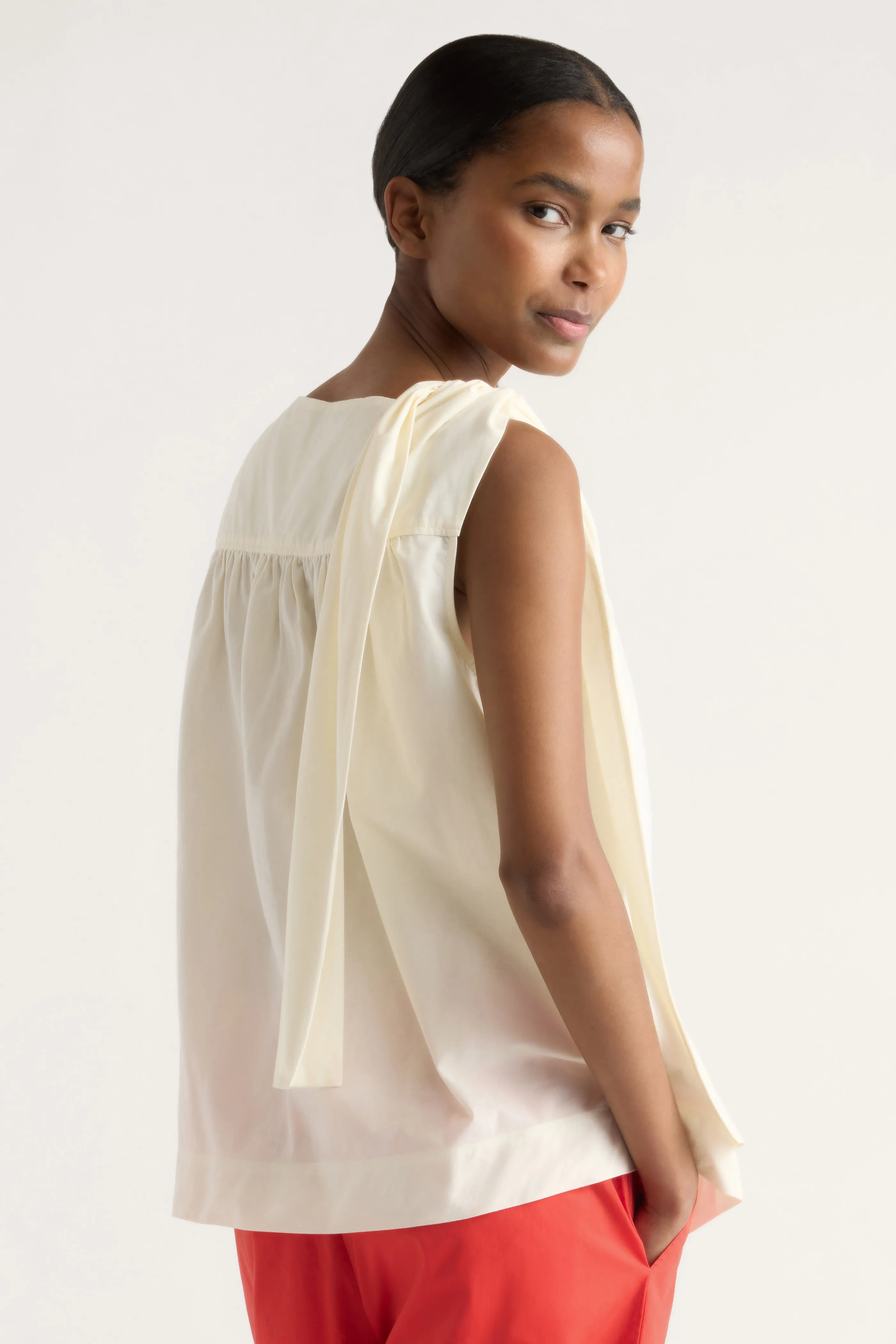 Florence Tie-Shoulder Cotton Blouse sold by Modern Citizen product image thumbnail 4