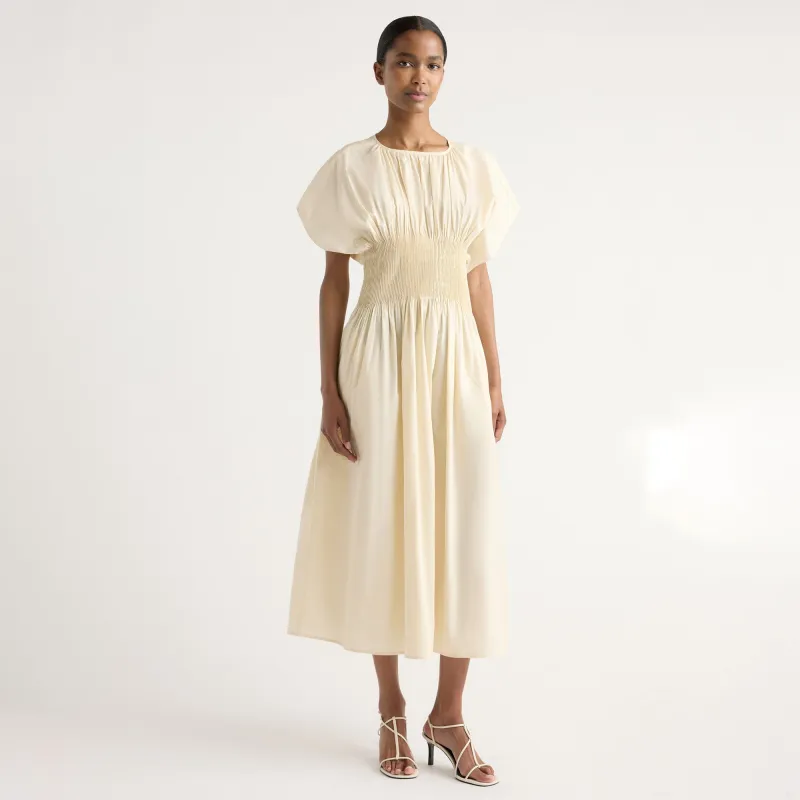Krys Pleated Crew-Neck Dress made by Modern Citizen