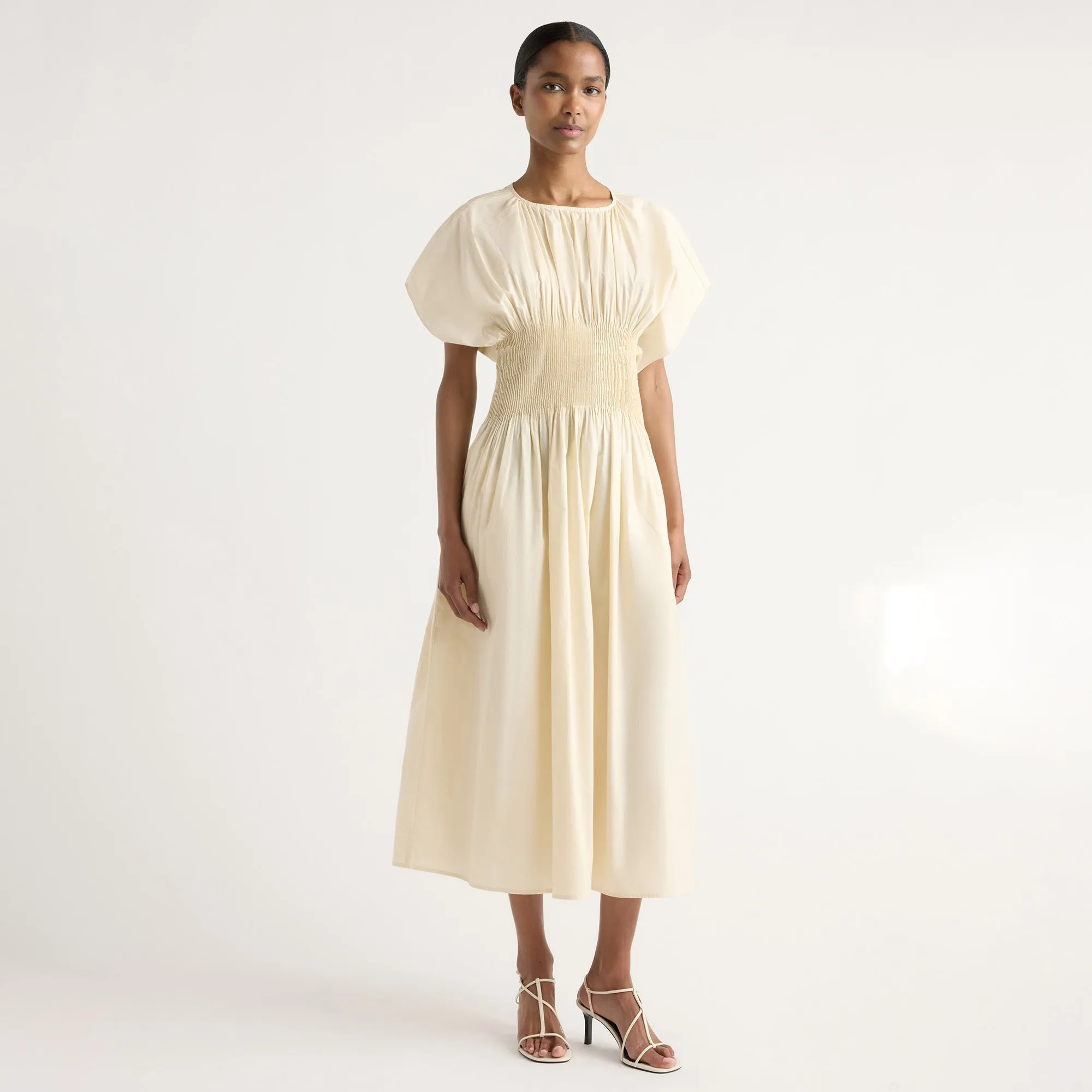 Krys Pleated Crew-Neck Dress sold by Modern Citizen
