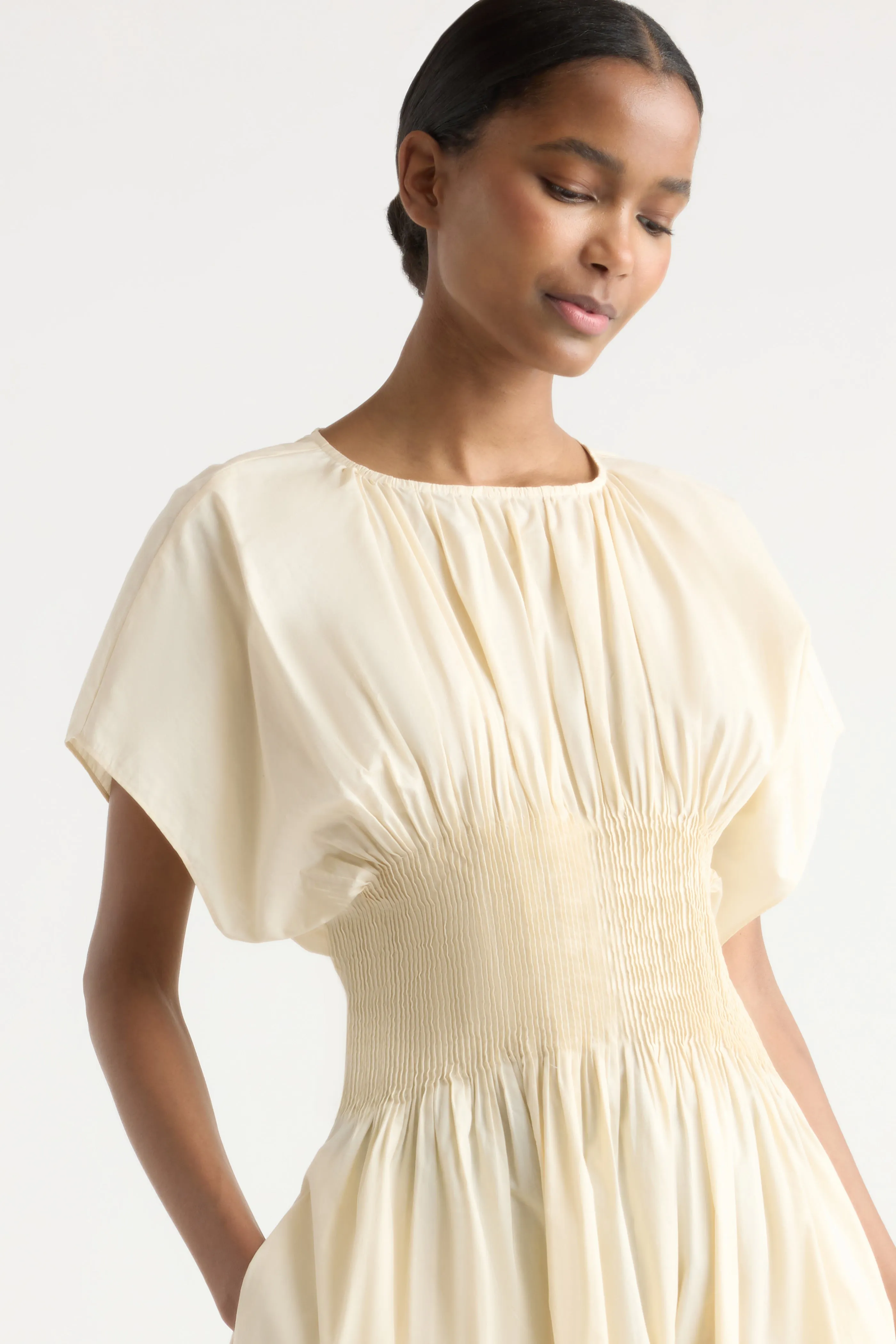 Krys Pleated Crew-Neck Dress sold by Modern Citizen product image thumbnail 3