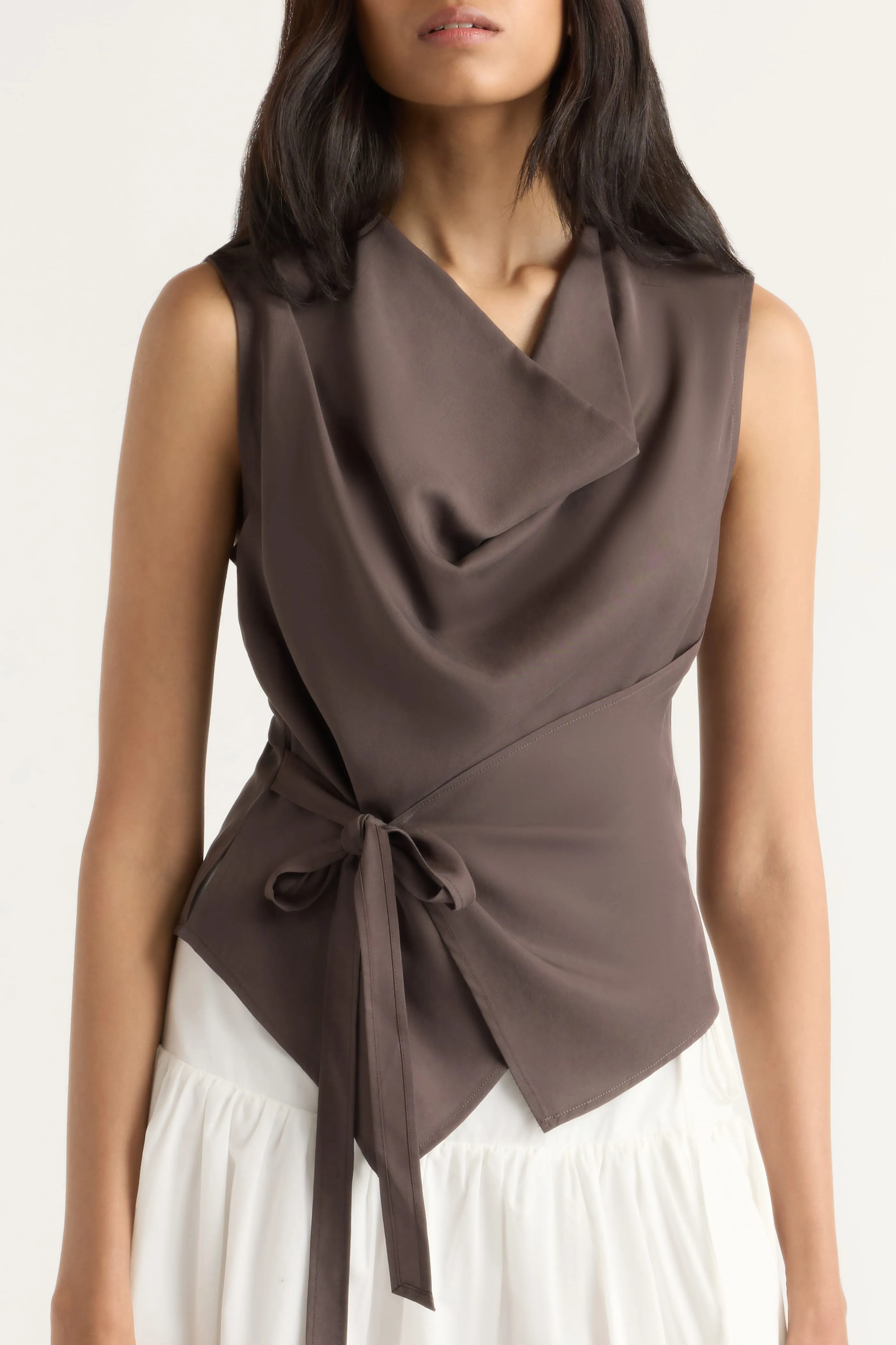 Dion Tencel Cowl-Neck Wrap Blouse sold by Modern Citizen product image thumbnail 4