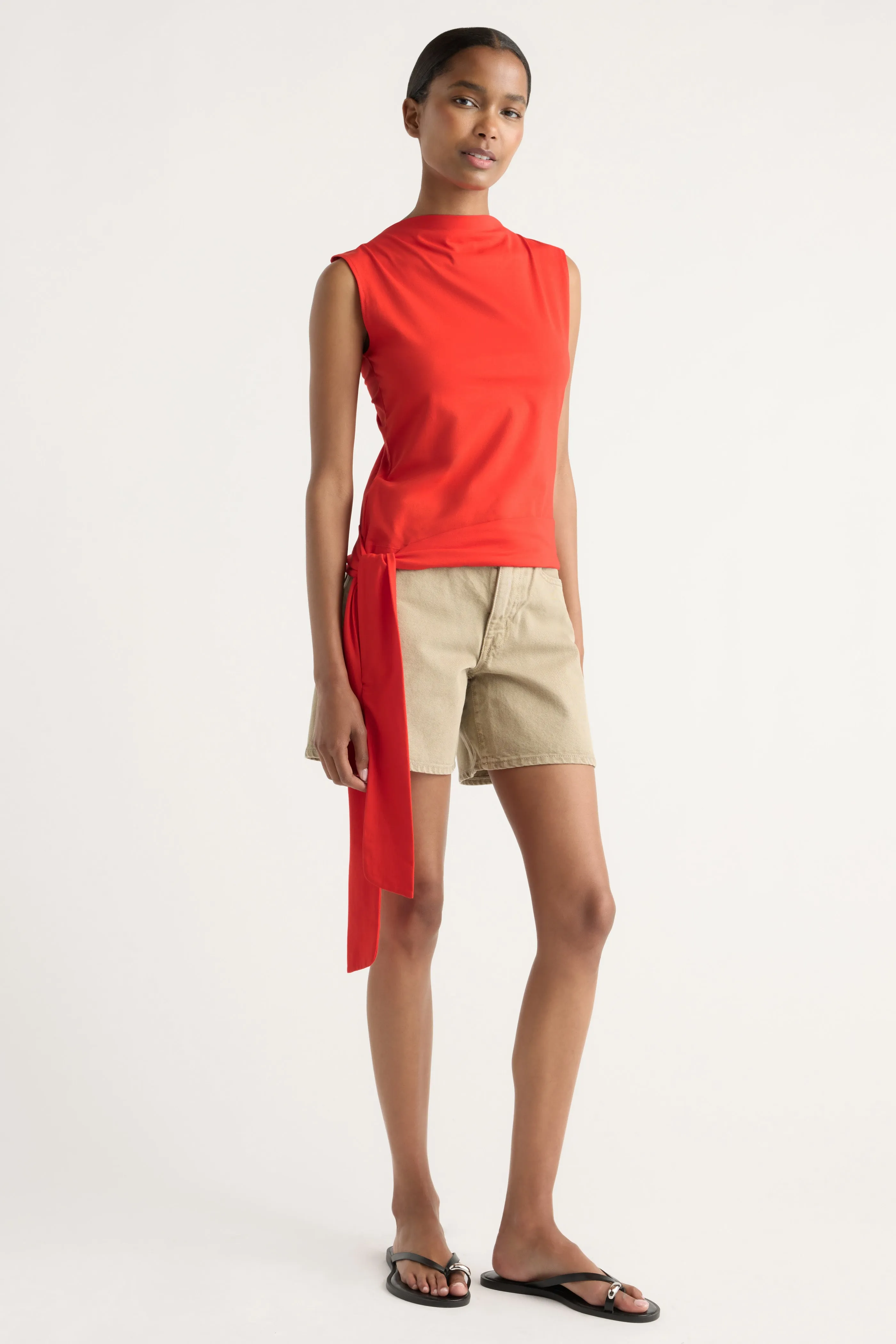 Sylvia Tie-Hem Slit-Neck Tank sold by Modern Citizen product image thumbnail 2