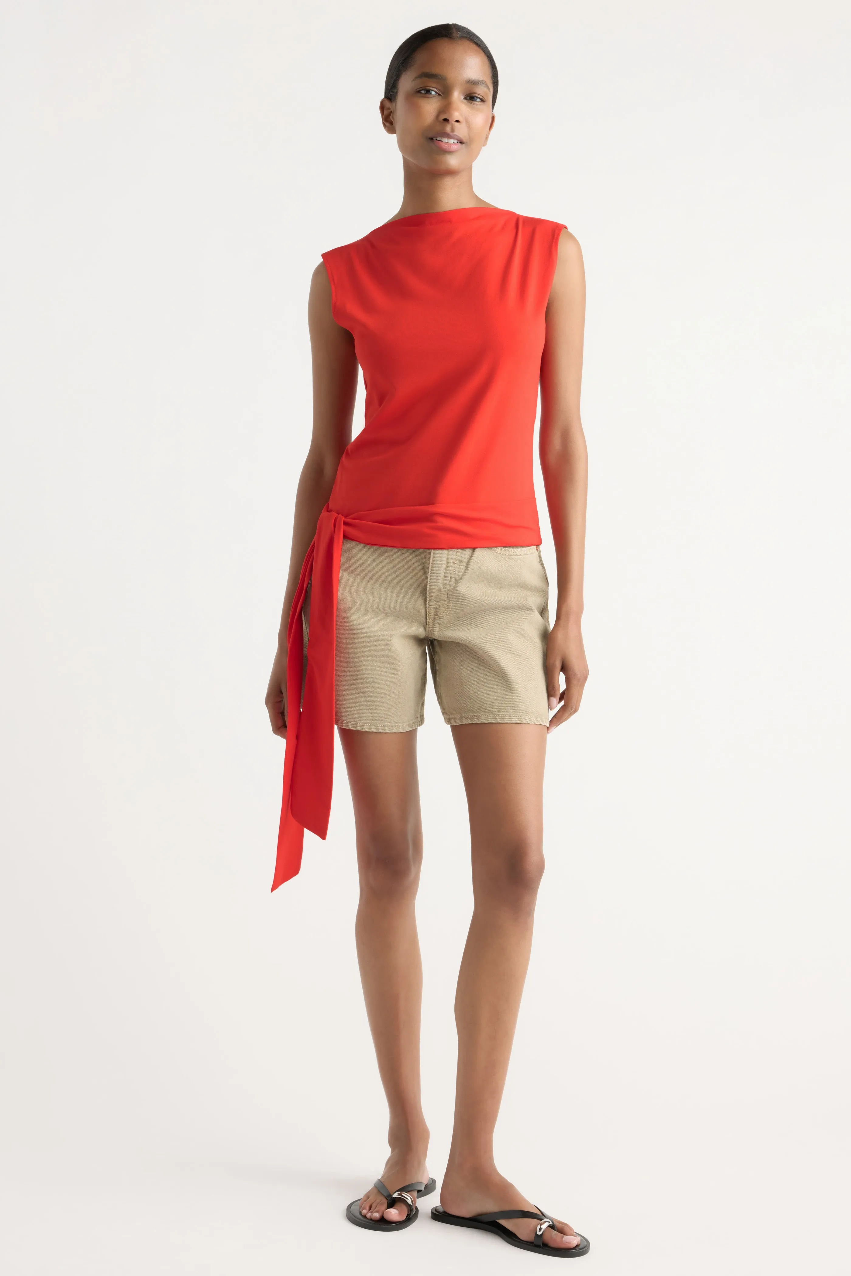 Sylvia Tie-Hem Slit-Neck Tank sold by Modern Citizen product image thumbnail 4