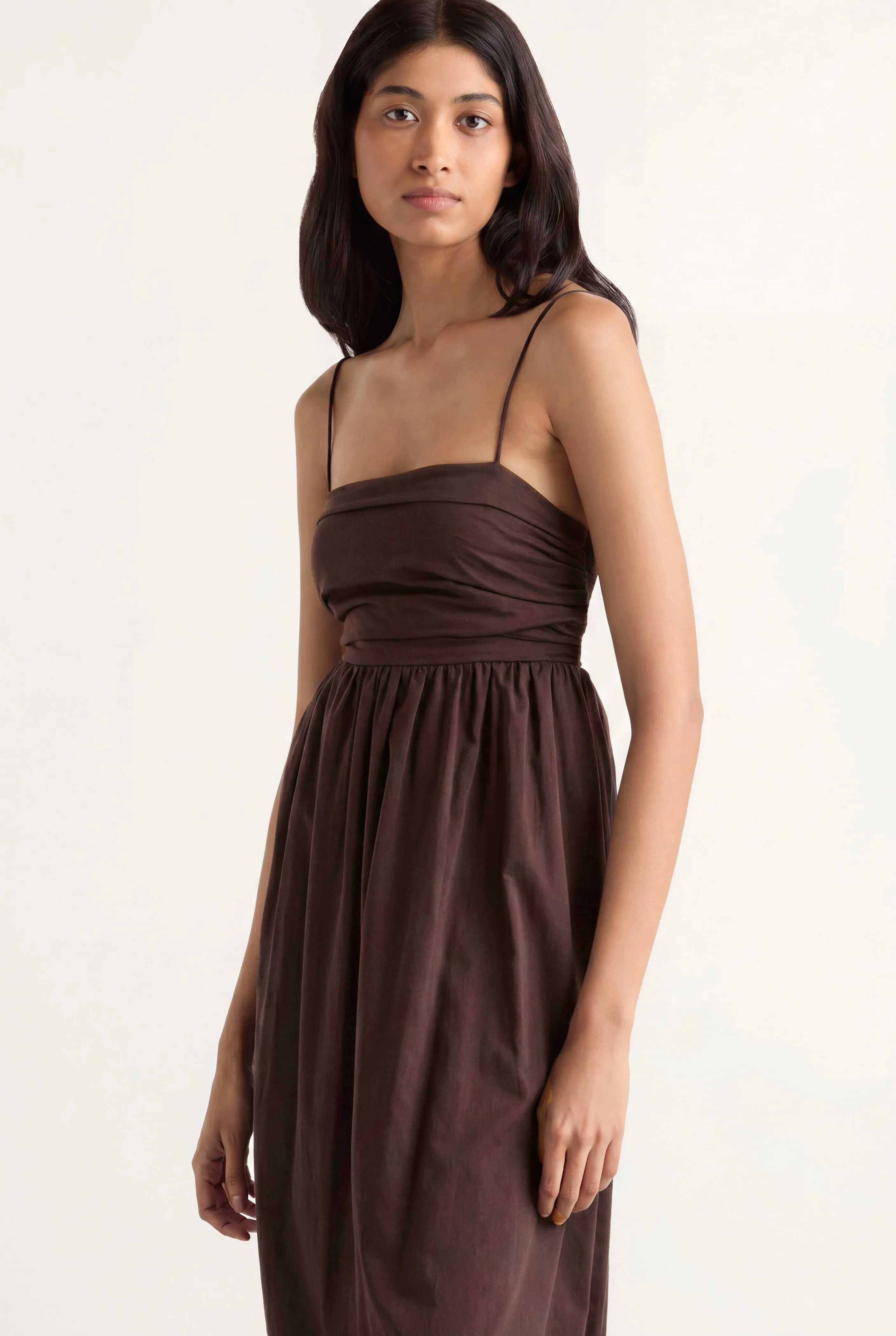 Aurora Ruched Organic Cotton Maxi Dress sold by Modern Citizen product image thumbnail 3