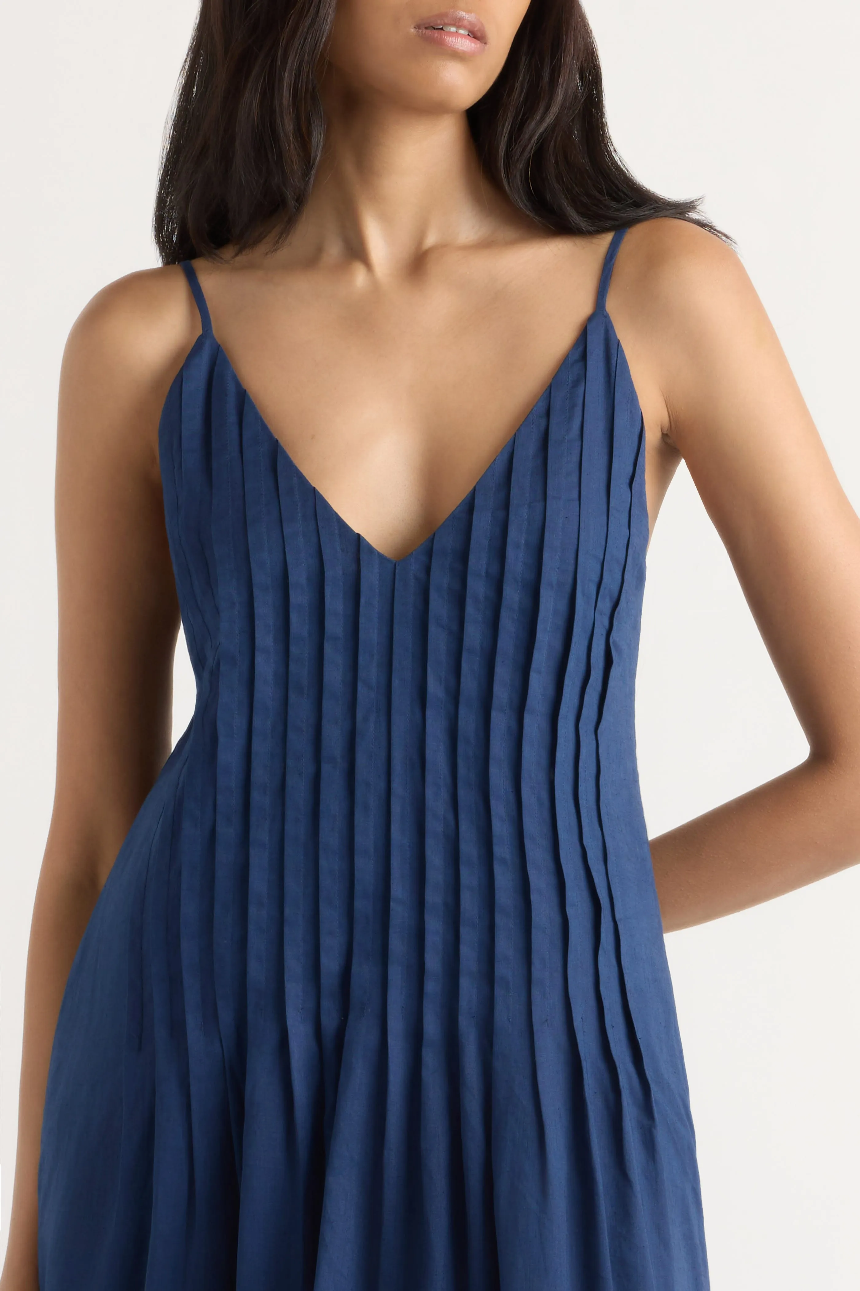 Naomi Pleated Linen-Cotton Dress sold by Modern Citizen product image thumbnail 4