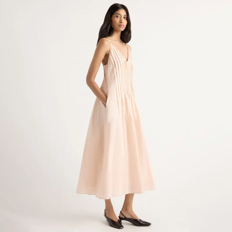 Naomi Pleated Linen-Cotton Dress made by Modern Citizen