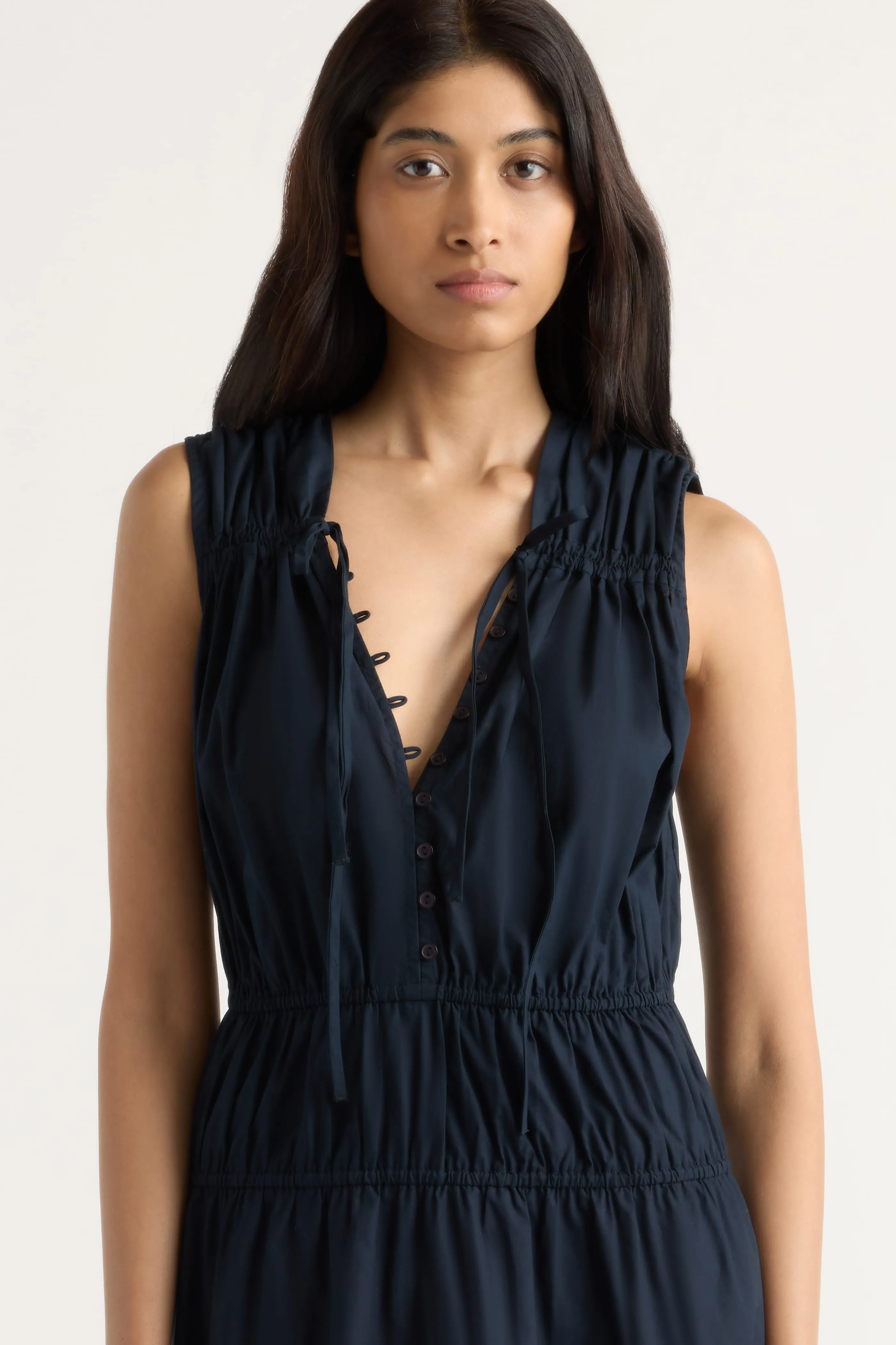 Iga Gathered Organic Cotton Maxi Dress sold by Modern Citizen product image thumbnail 3