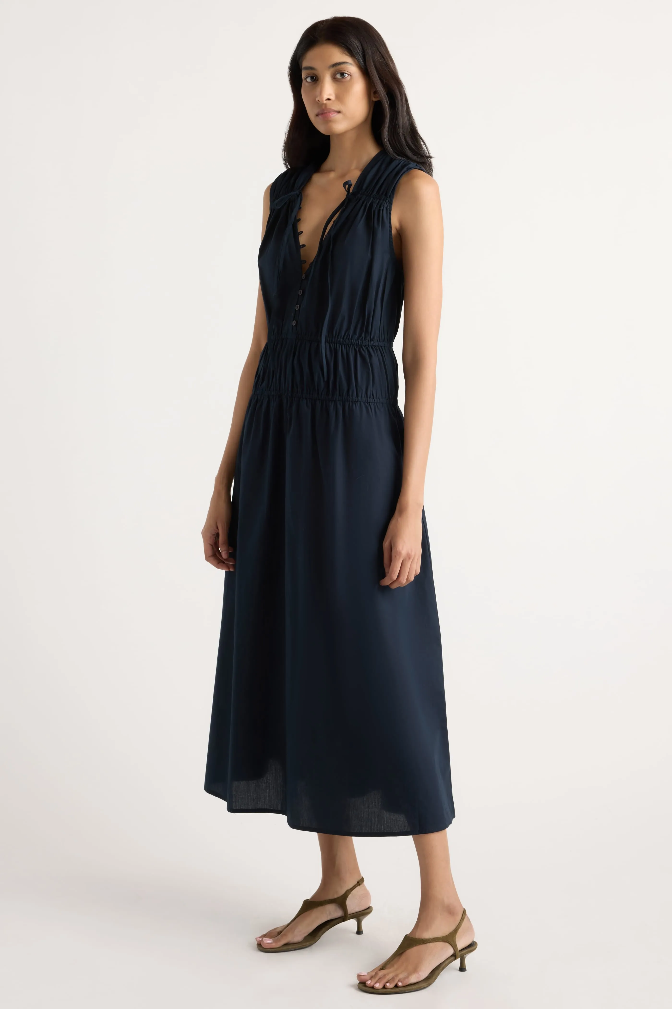Iga Gathered Organic Cotton Maxi Dress sold by Modern Citizen product image thumbnail 4