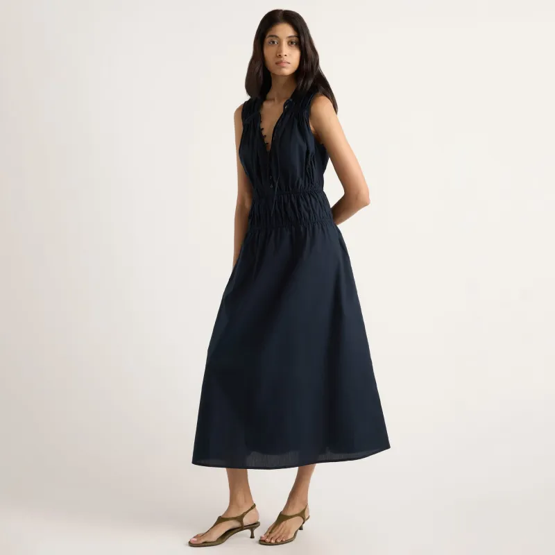 Iga Gathered Organic Cotton Maxi Dress made by Modern Citizen