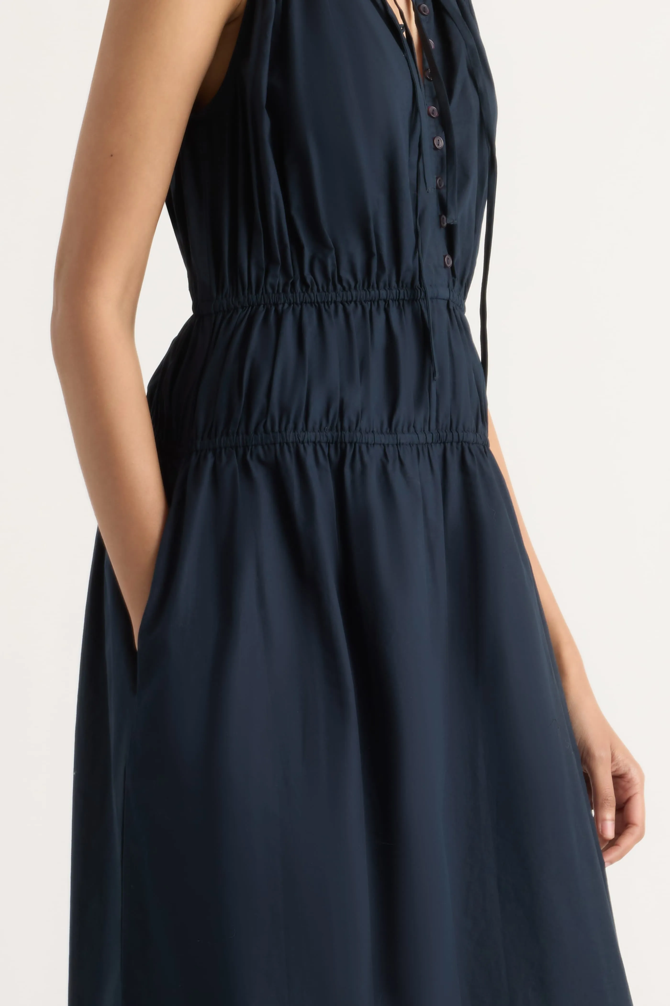 Iga Gathered Organic Cotton Maxi Dress sold by Modern Citizen product image thumbnail 5