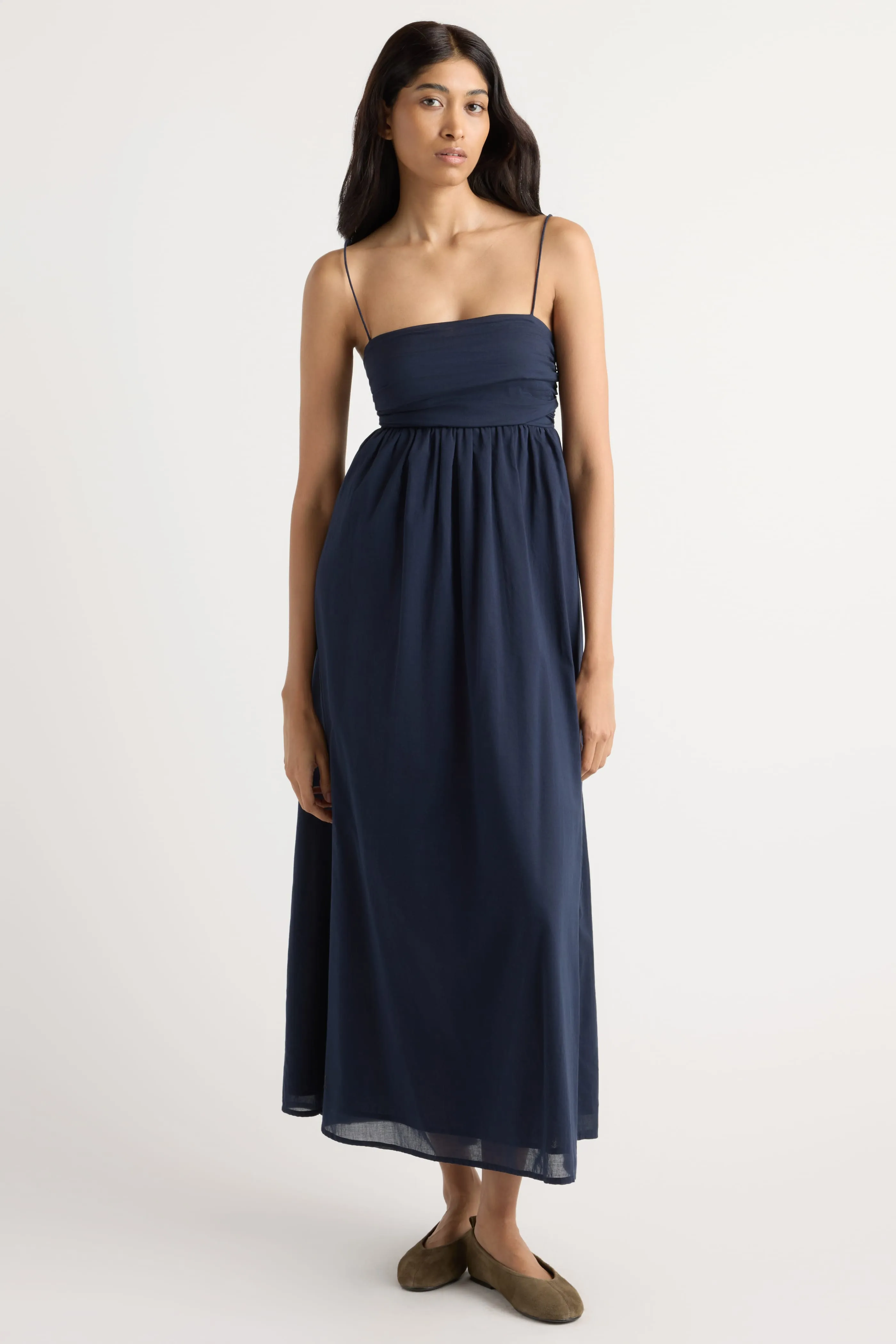 Aurora Ruched Organic Cotton Maxi Dress sold by Modern Citizen product image thumbnail 5