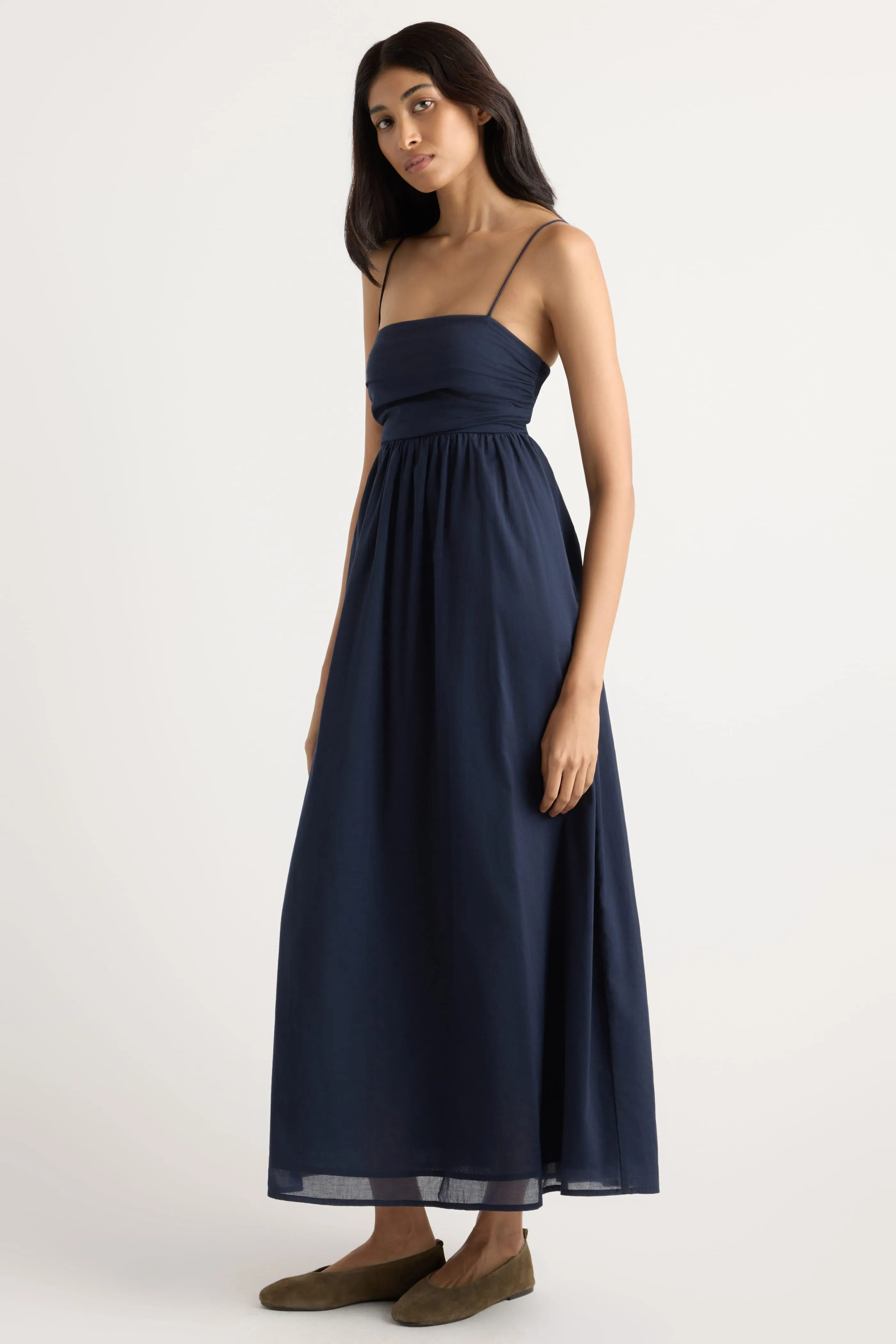Aurora Ruched Organic Cotton Maxi Dress sold by Modern Citizen product image thumbnail 4