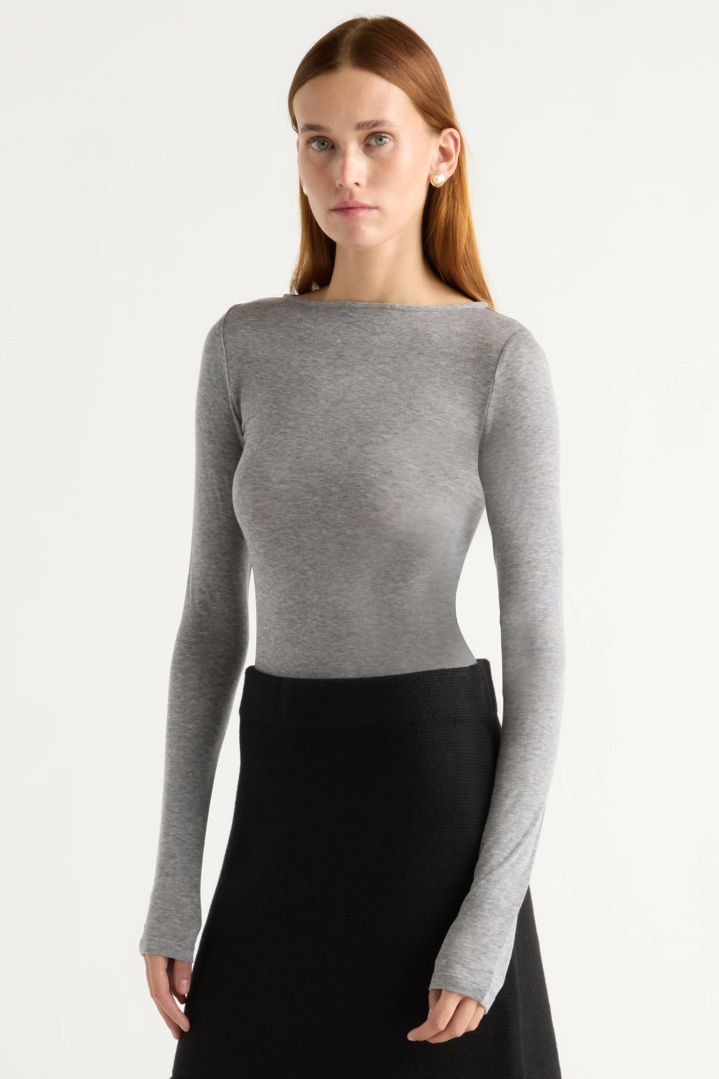 Lana Tencel-Wool Semi-Sheer Tee sold by Modern Citizen product image thumbnail 2