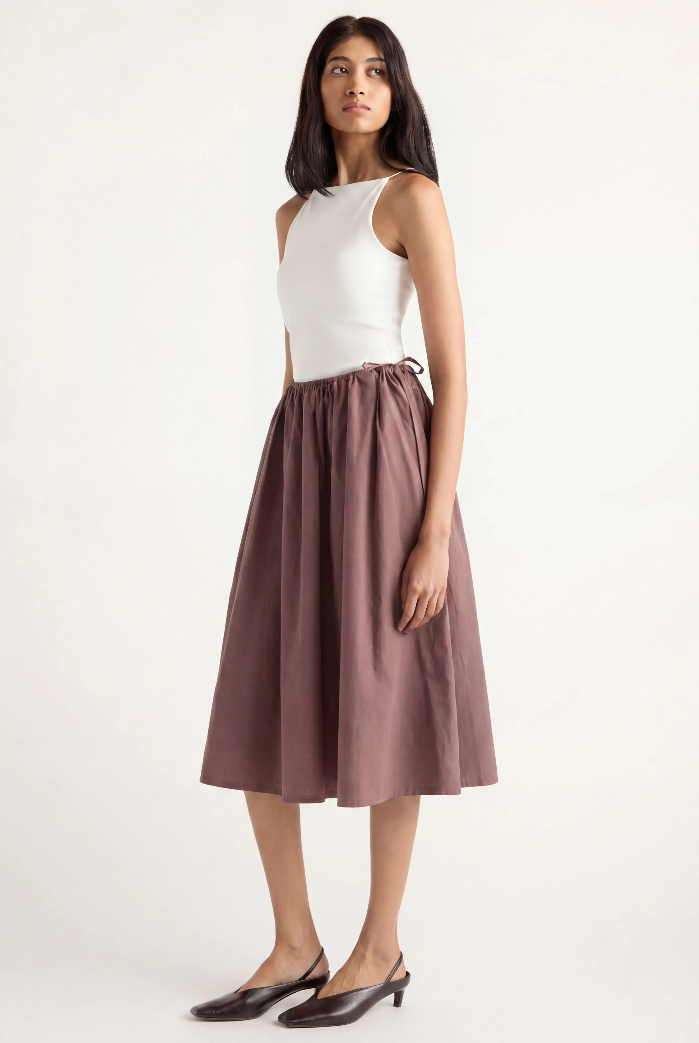 Naveli Side-Tie Poplin Skirt sold by Modern Citizen product image thumbnail 2