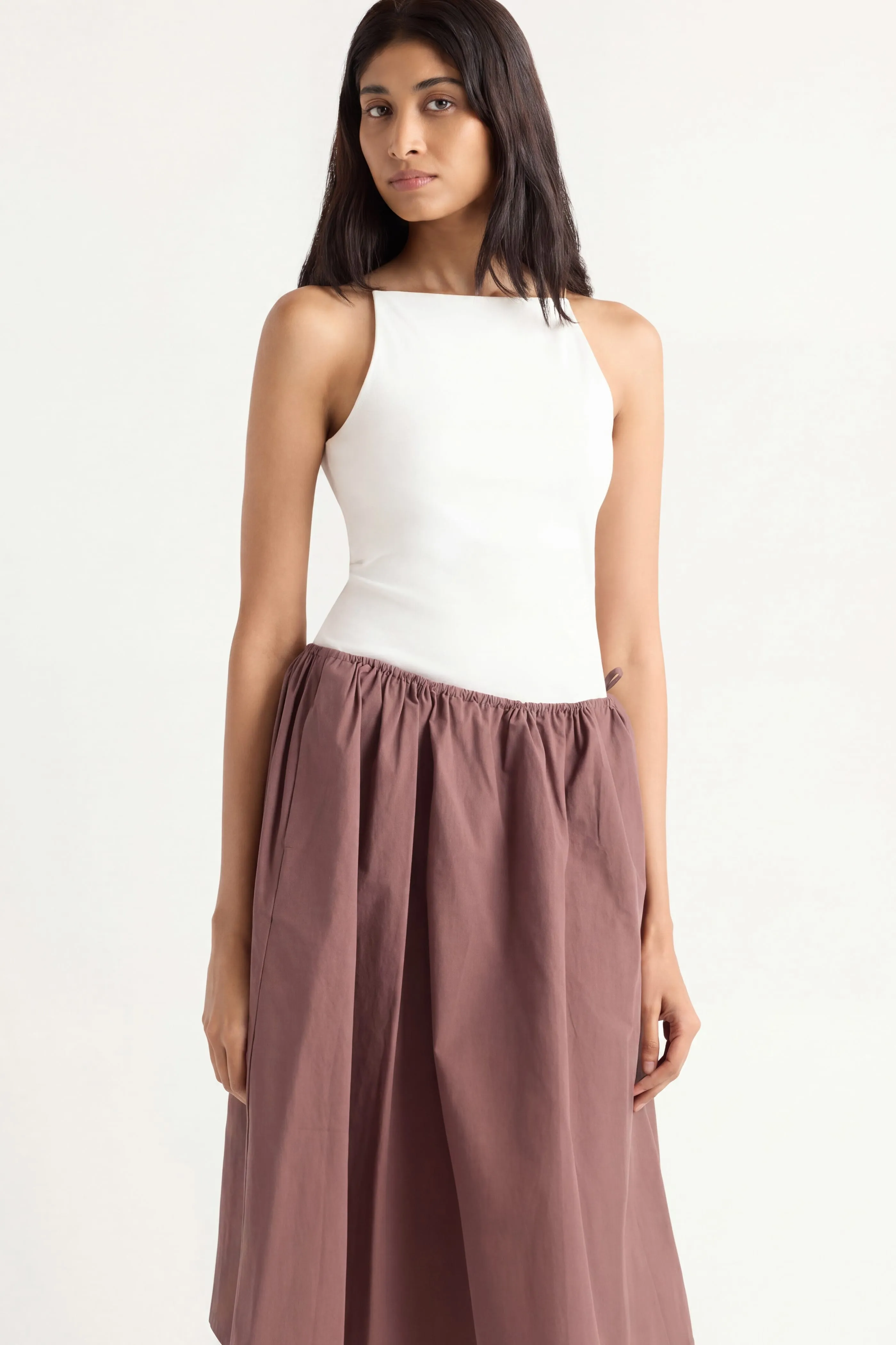 Naveli Side-Tie Poplin Skirt sold by Modern Citizen product image thumbnail 5
