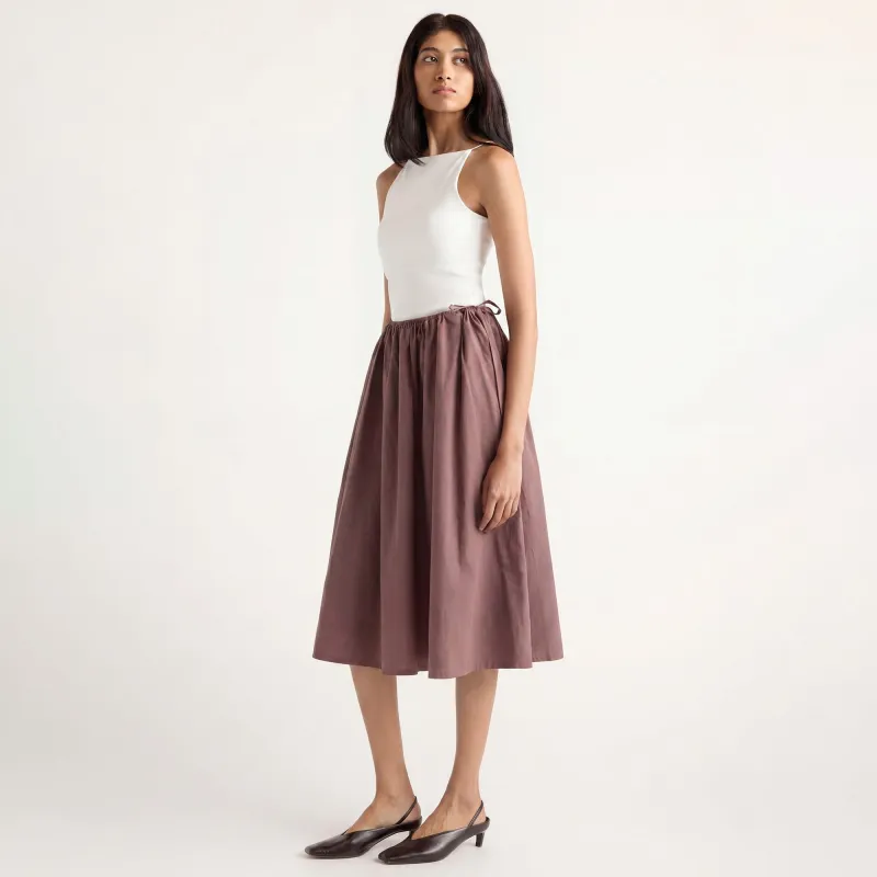 Naveli Side-Tie Poplin Skirt made by Modern Citizen