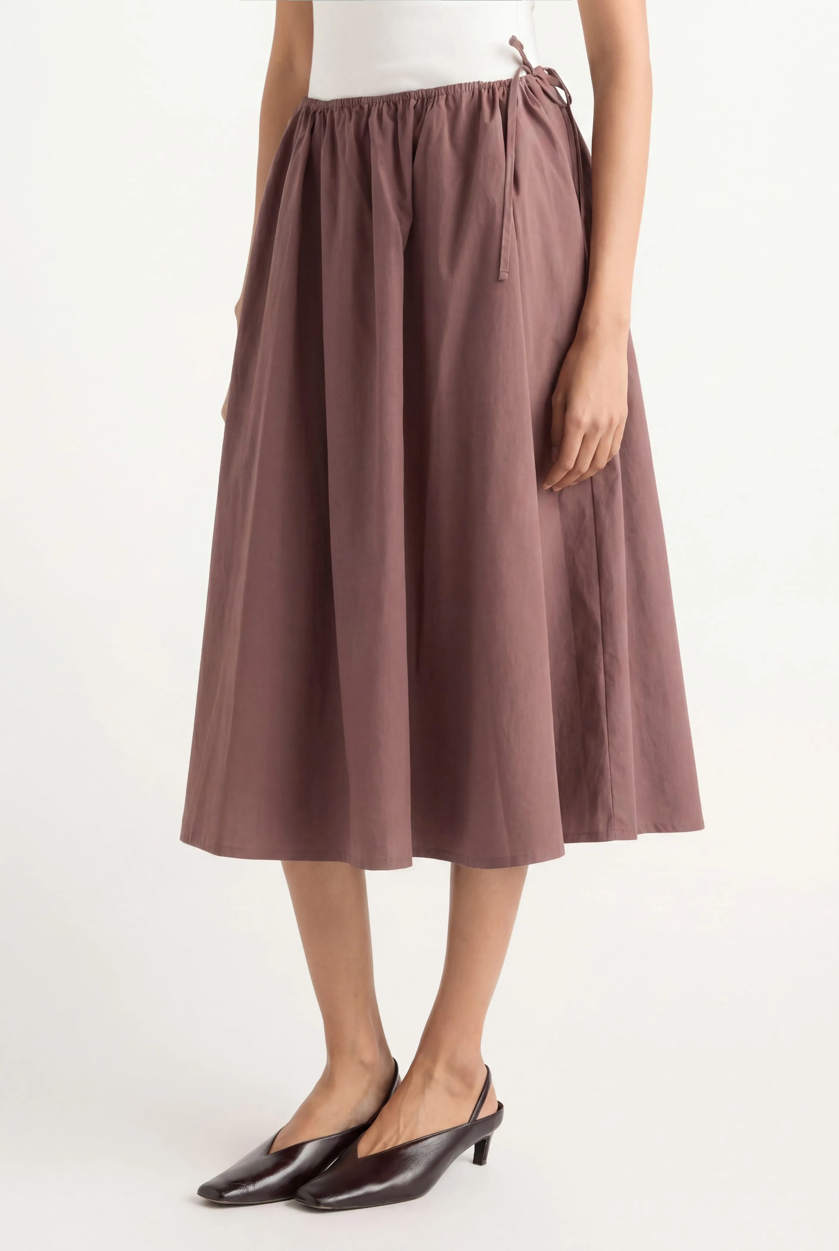 Naveli Side-Tie Poplin Skirt sold by Modern Citizen product image thumbnail 3