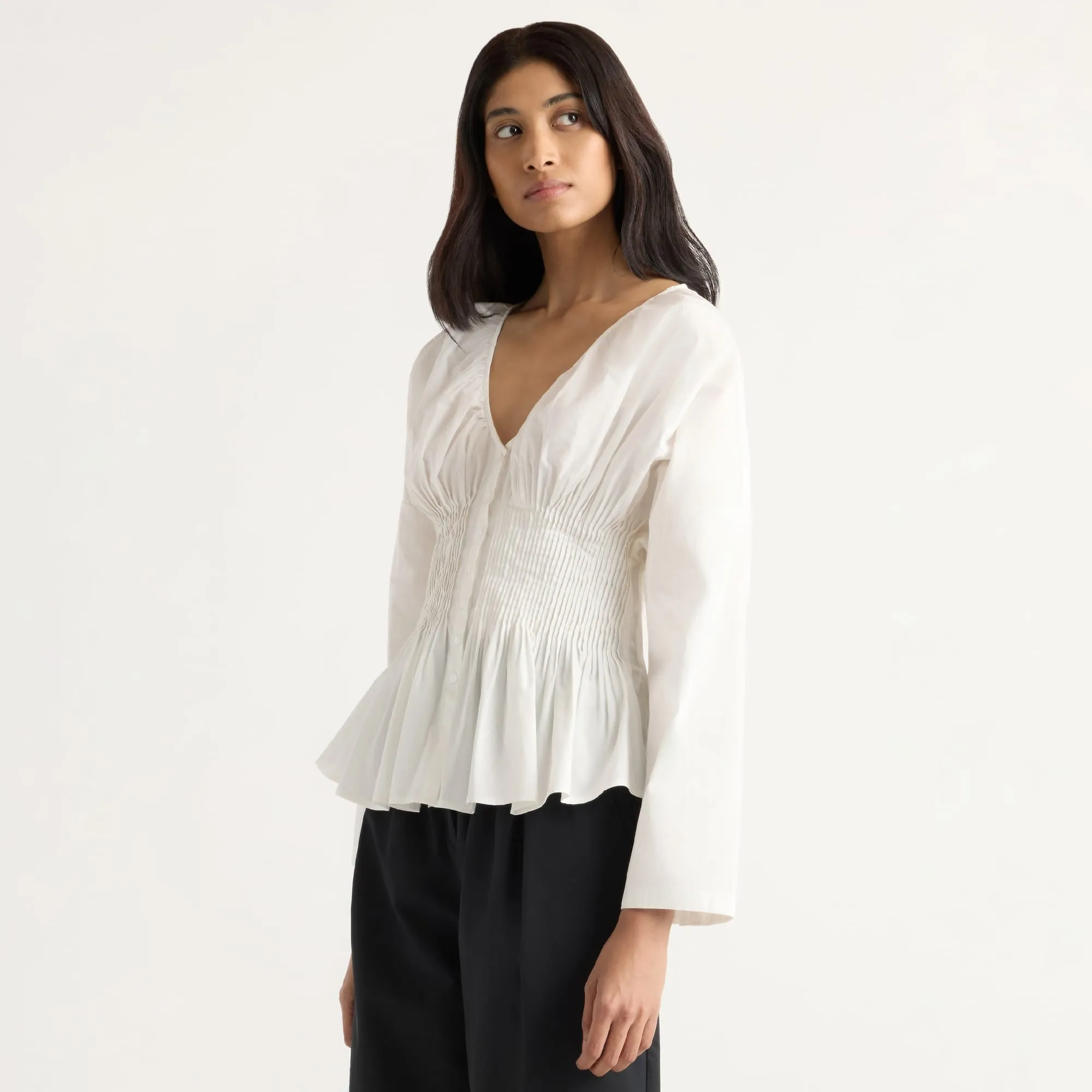 Hiroko Pleated Sculpted Blouse sold by Modern Citizen