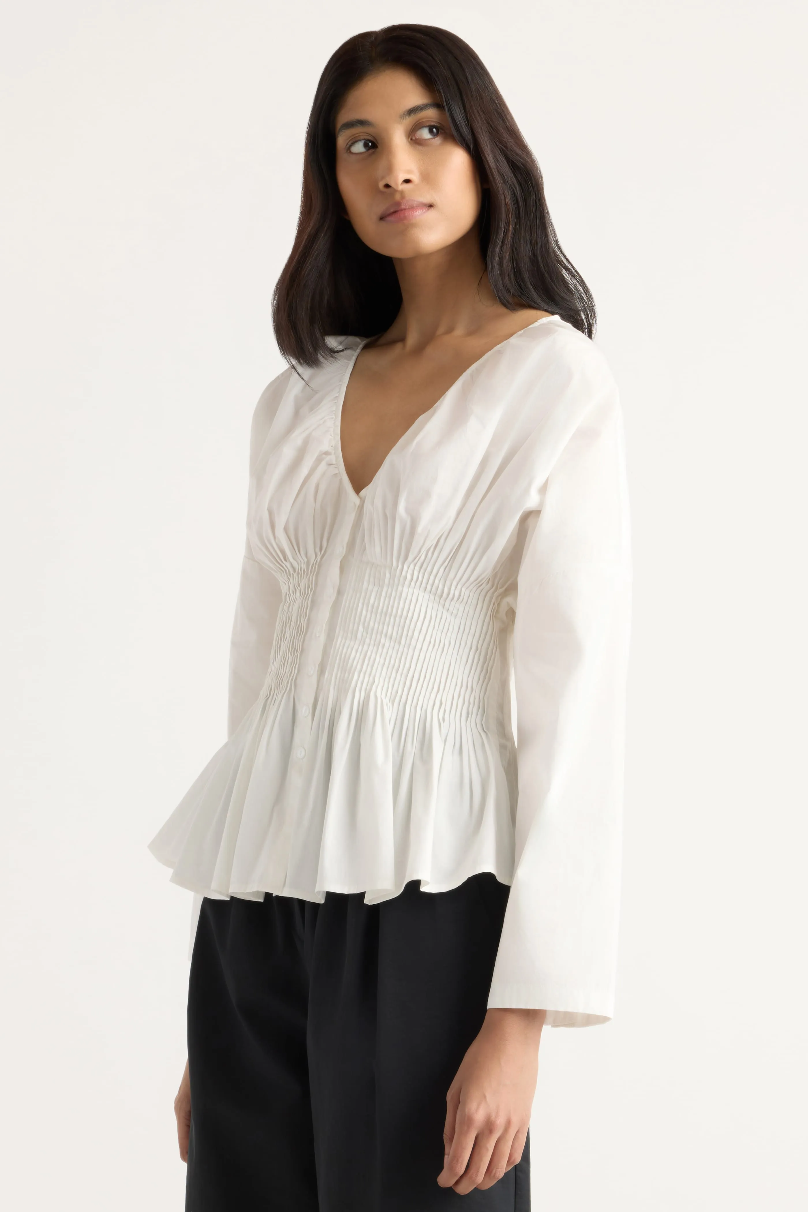 Hiroko Pleated Sculpted Blouse sold by Modern Citizen product image thumbnail 2
