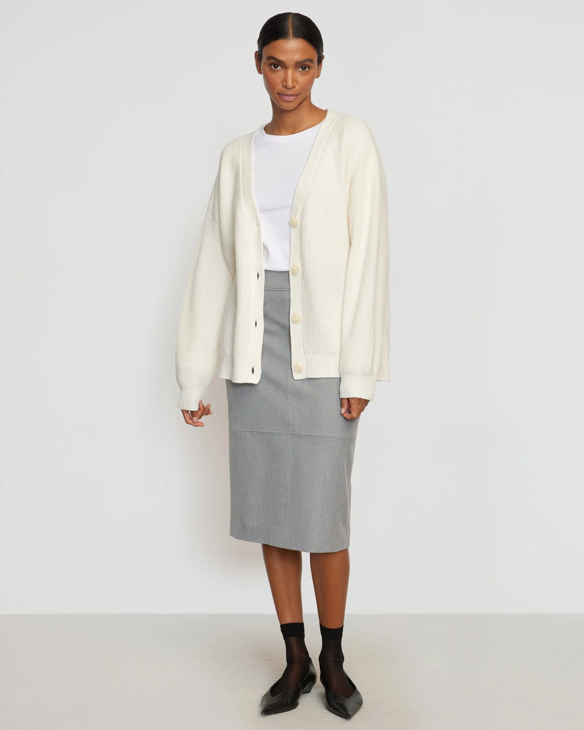 Yulia Back-Slit Suiting Skirt sold by Modern Citizen product image thumbnail 4
