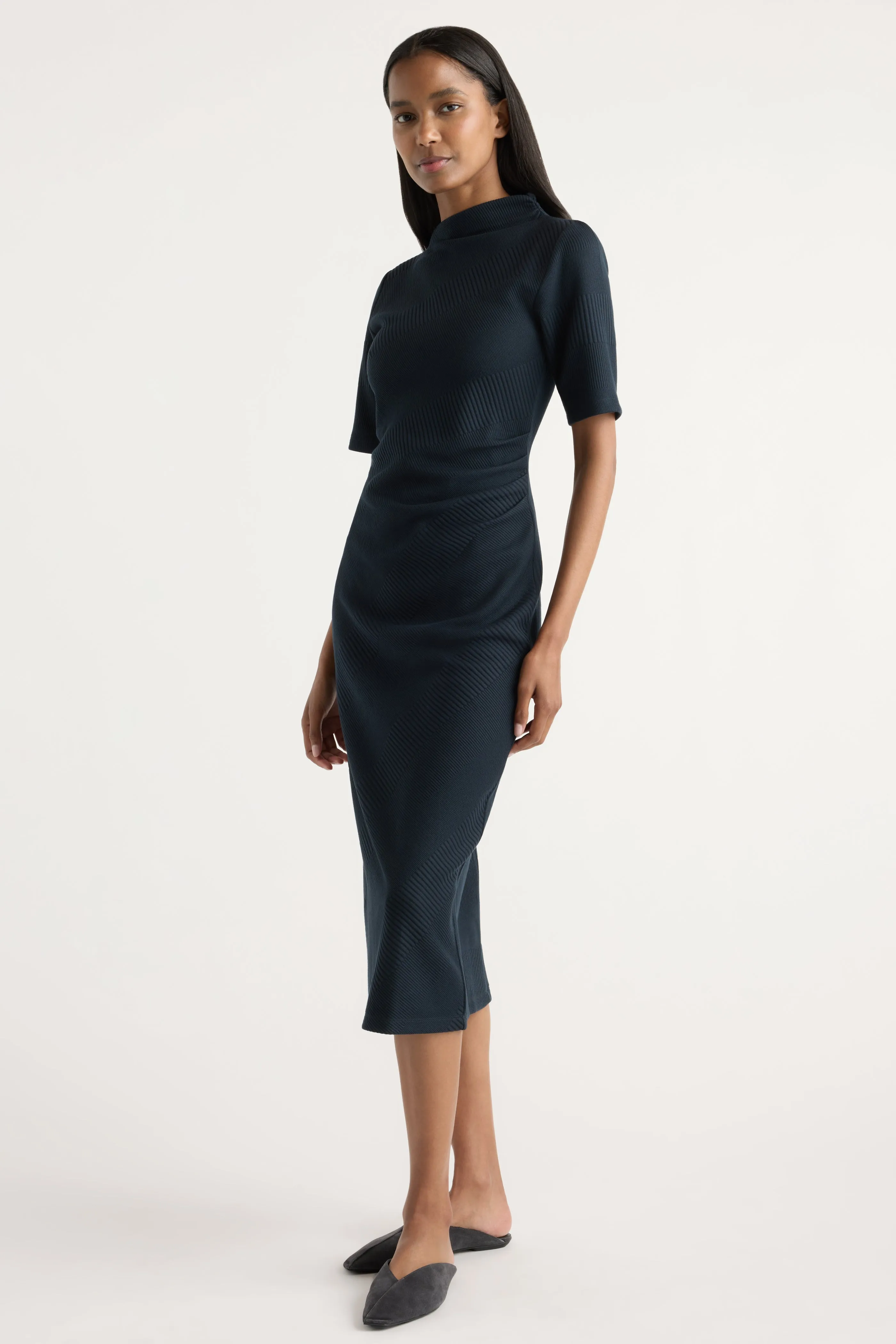 Evie Ribbed-Knit Jersey Dress sold by Modern Citizen product image thumbnail 2