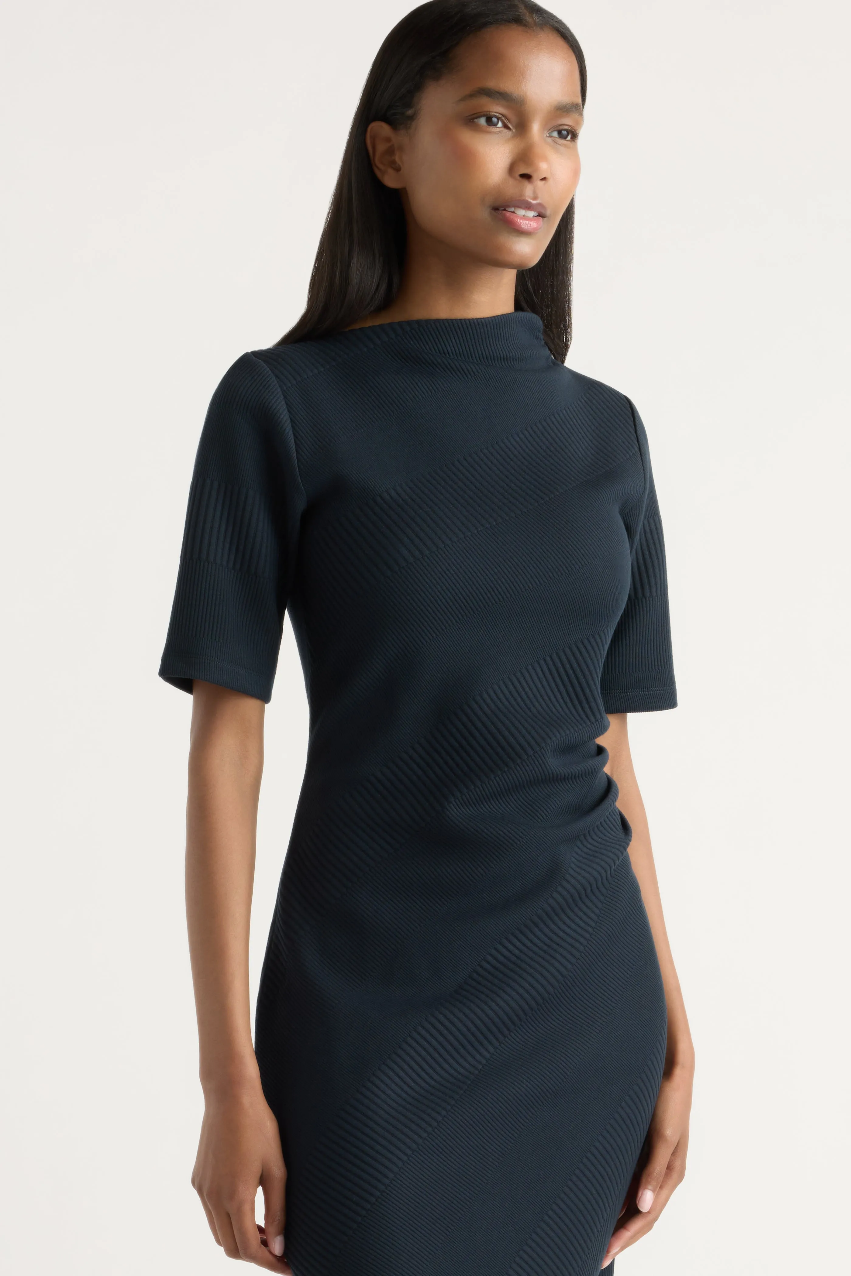 Evie Ribbed-Knit Jersey Dress sold by Modern Citizen product image thumbnail 3
