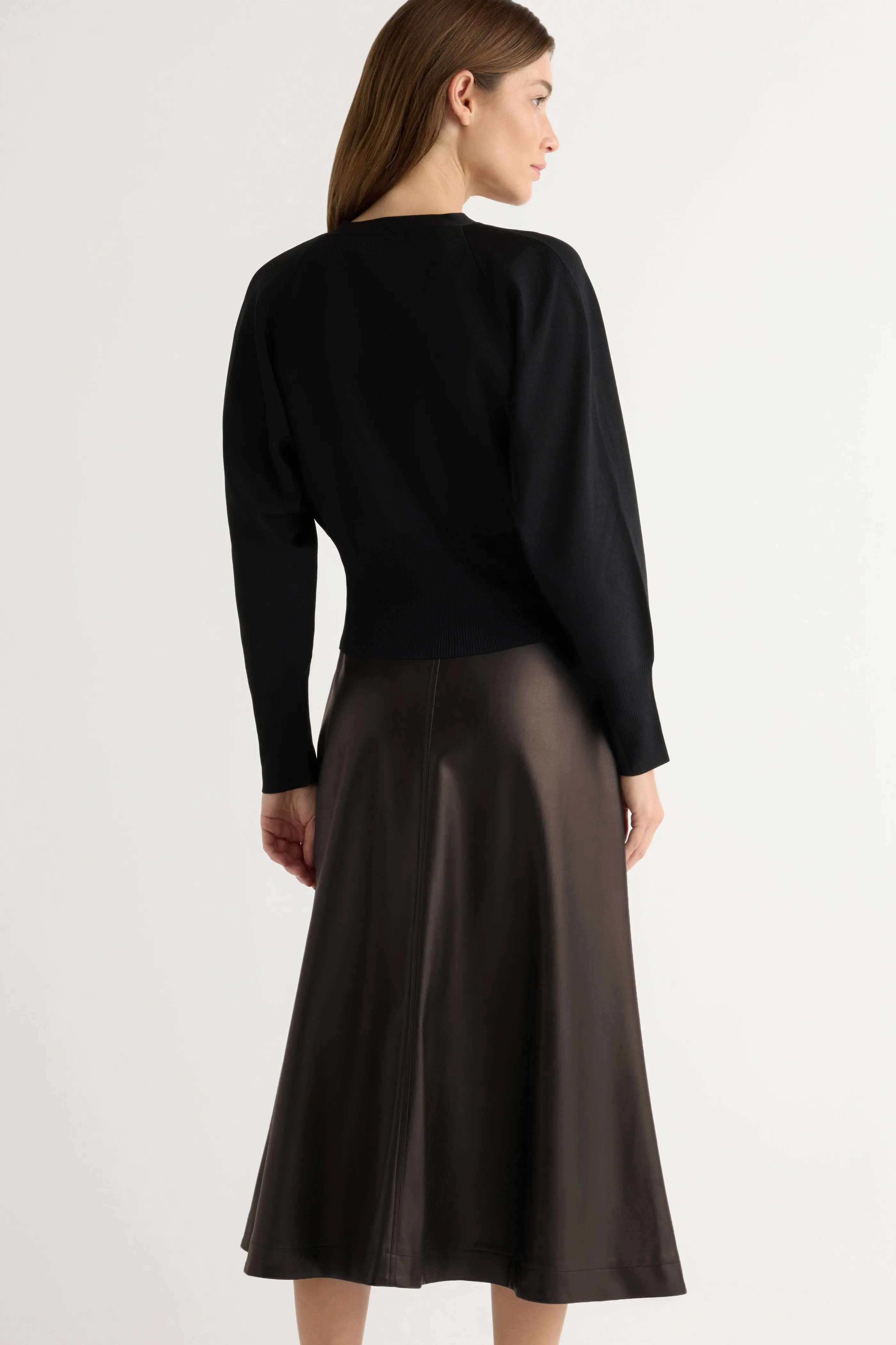 Harley A-Line Vegan Leather Skirt sold by Modern Citizen product image thumbnail 5