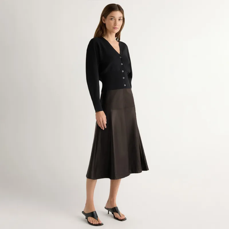 Harley A-Line Vegan Leather Skirt made by Modern Citizen