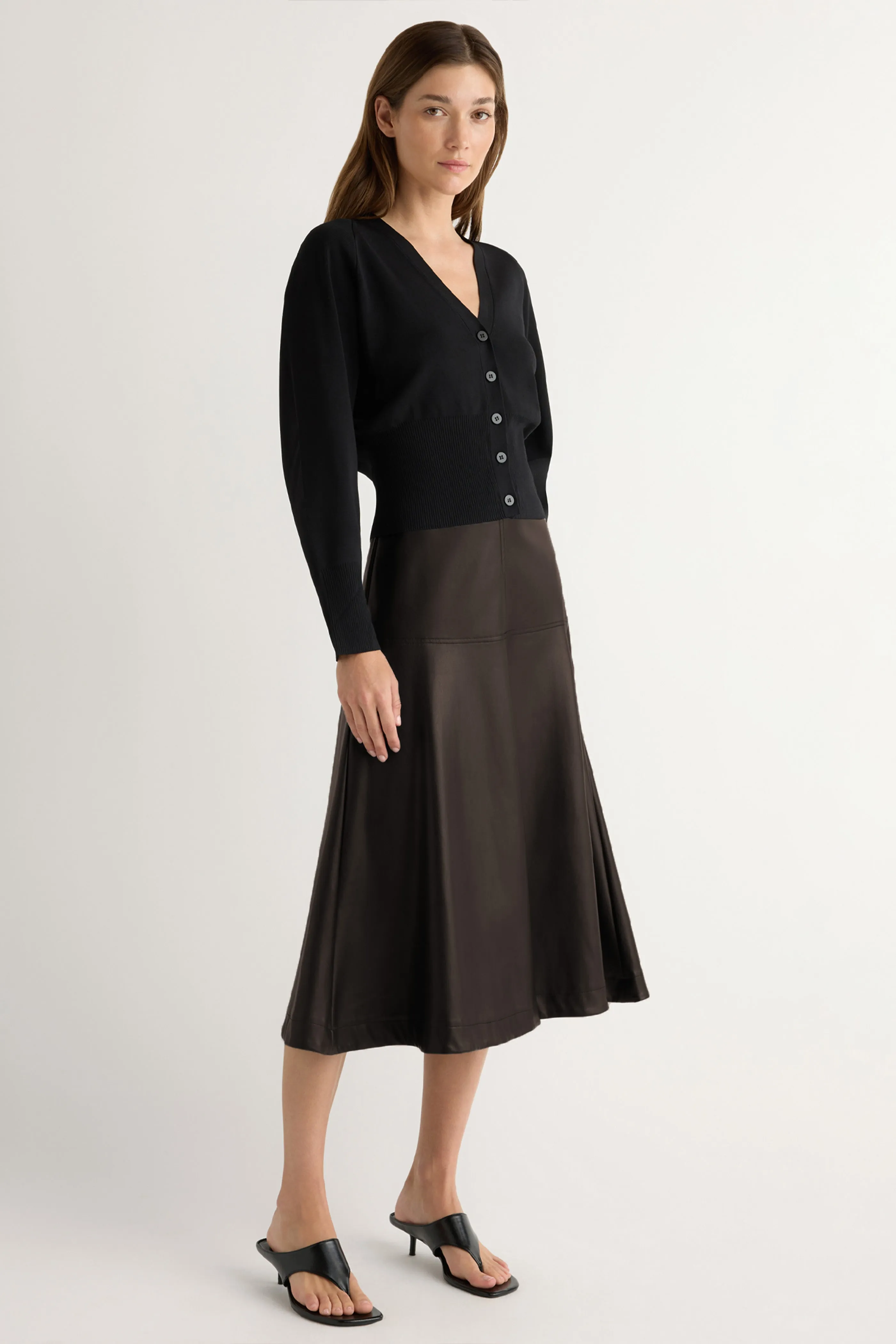 Harley A-Line Vegan Leather Skirt sold by Modern Citizen product image thumbnail 2