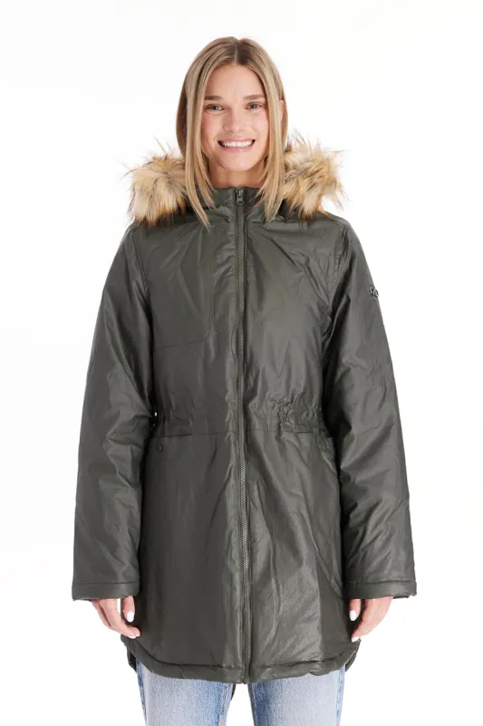 Sofia Waxed Shell 3 in 1 Maternity Parka sold by Modern Eternity