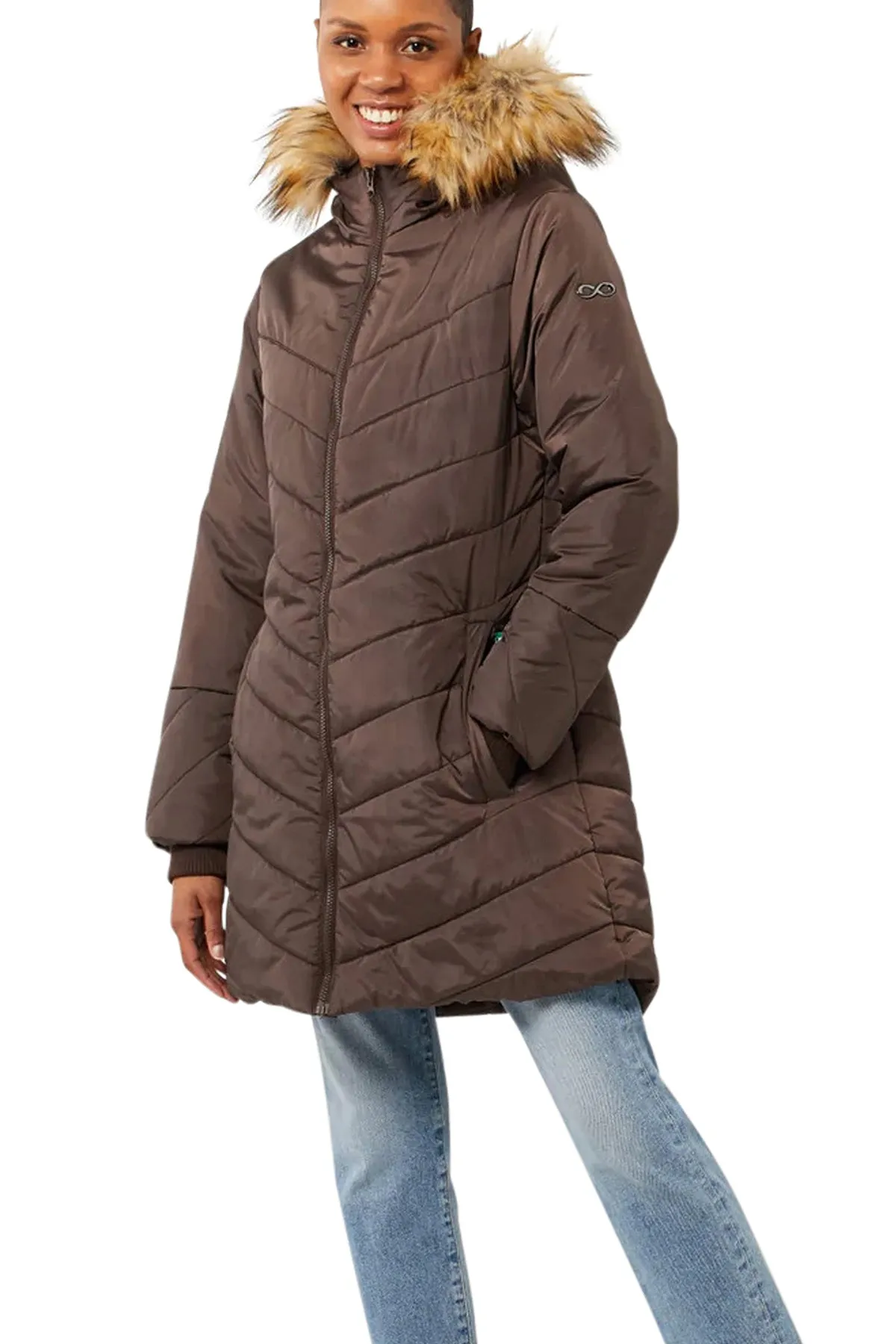 Fur Trimmed Hood Waterproof Coat sold by Modern Eternity product image thumbnail 5